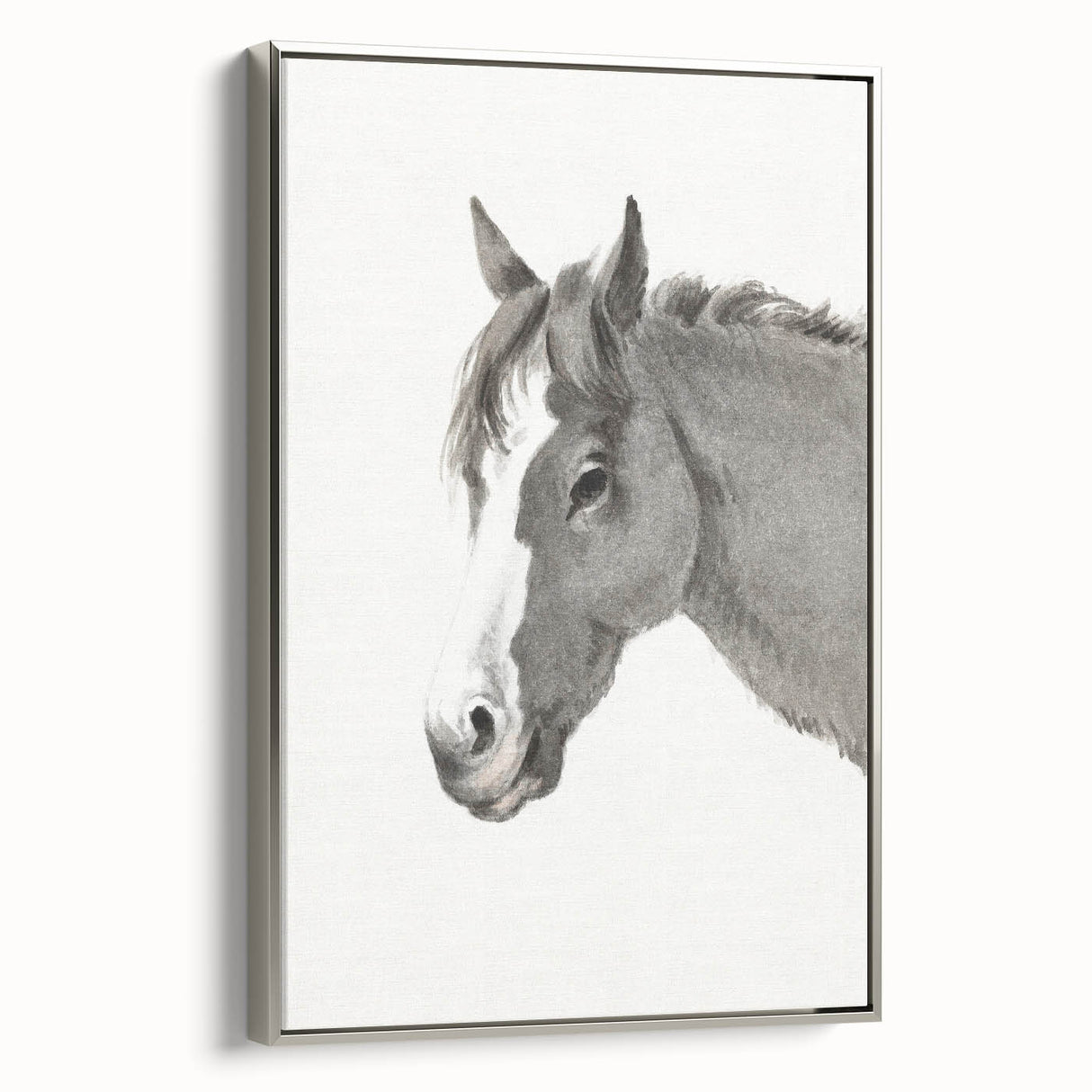Romanticism Art: Horse Portrait by Jean Bernard Canvas Print
