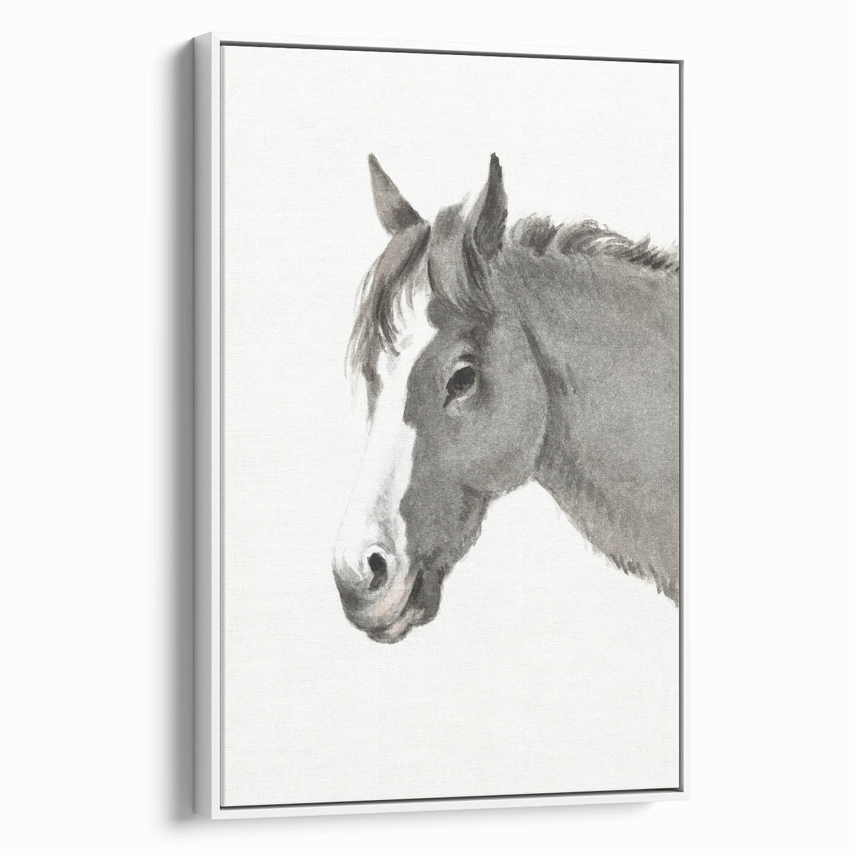 Romanticism Art: Horse Portrait by Jean Bernard Canvas Print