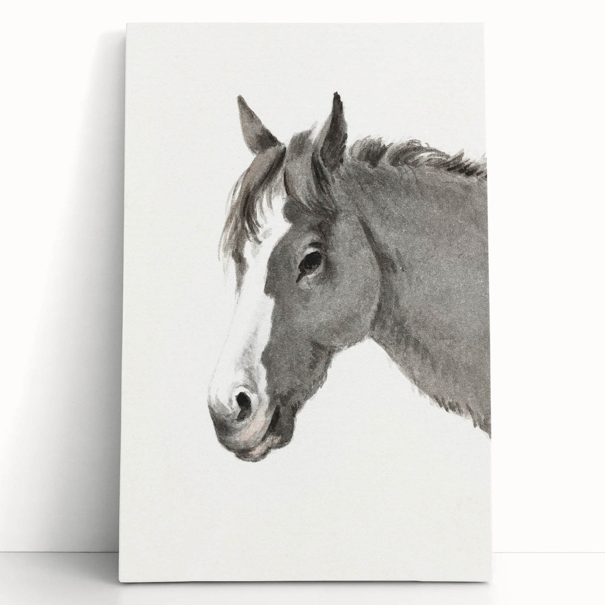Romanticism Art: Horse Portrait by Jean Bernard Canvas Print