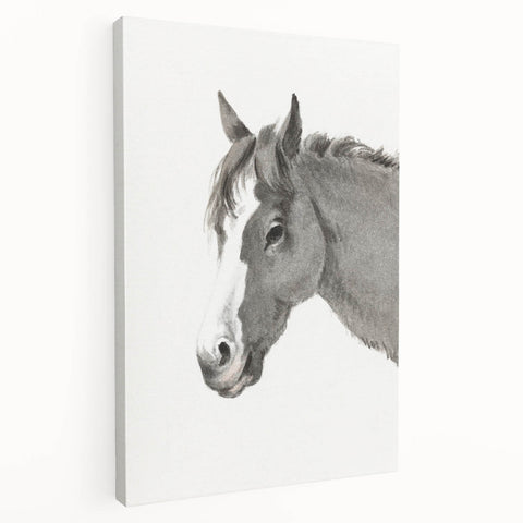 Romanticism Art: Horse Portrait by Jean Bernard Canvas Print