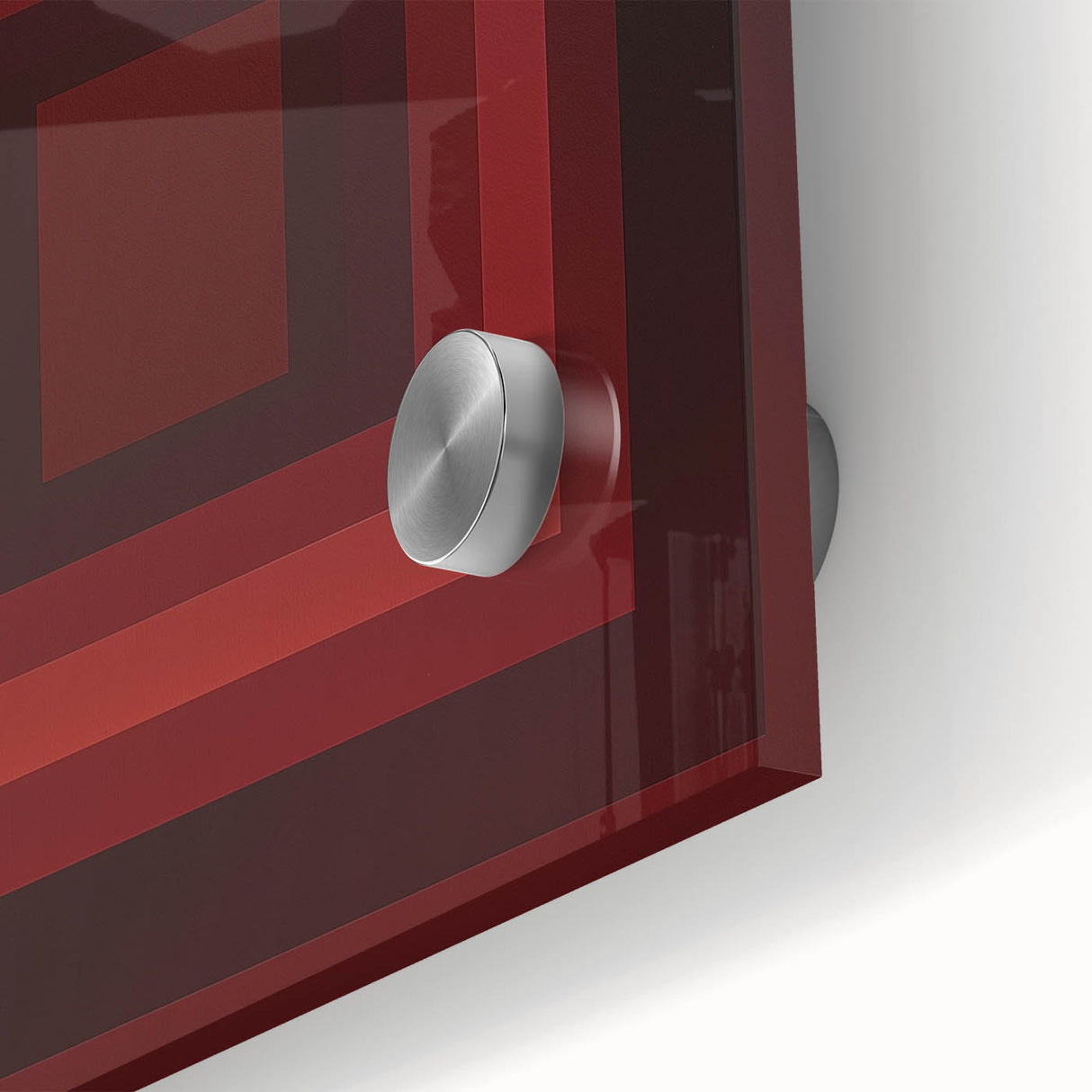 Close-up of an abstract geometric acrylic glass design showcasing vibrant colors and intricate patterns, perfect for modern home decor. The artwork emphasizes a contemporary aesthetic, ideal for enhancing any interior space.