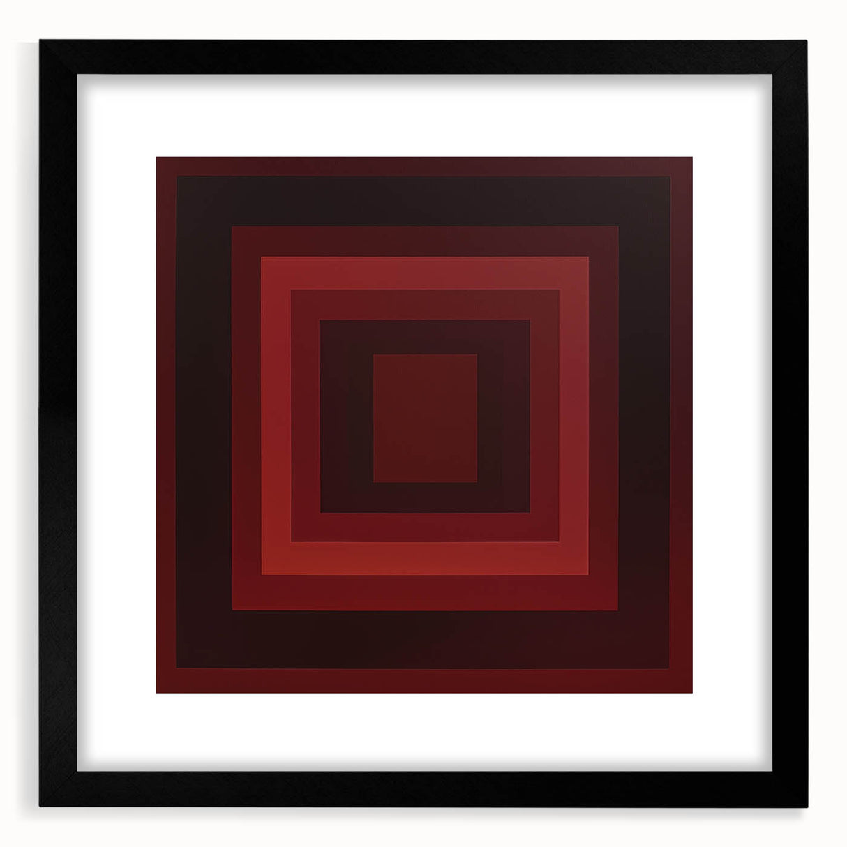 Abstract geometric frame with a black mat showcasing a modern design, perfect for contemporary decor and art display in home or office settings.