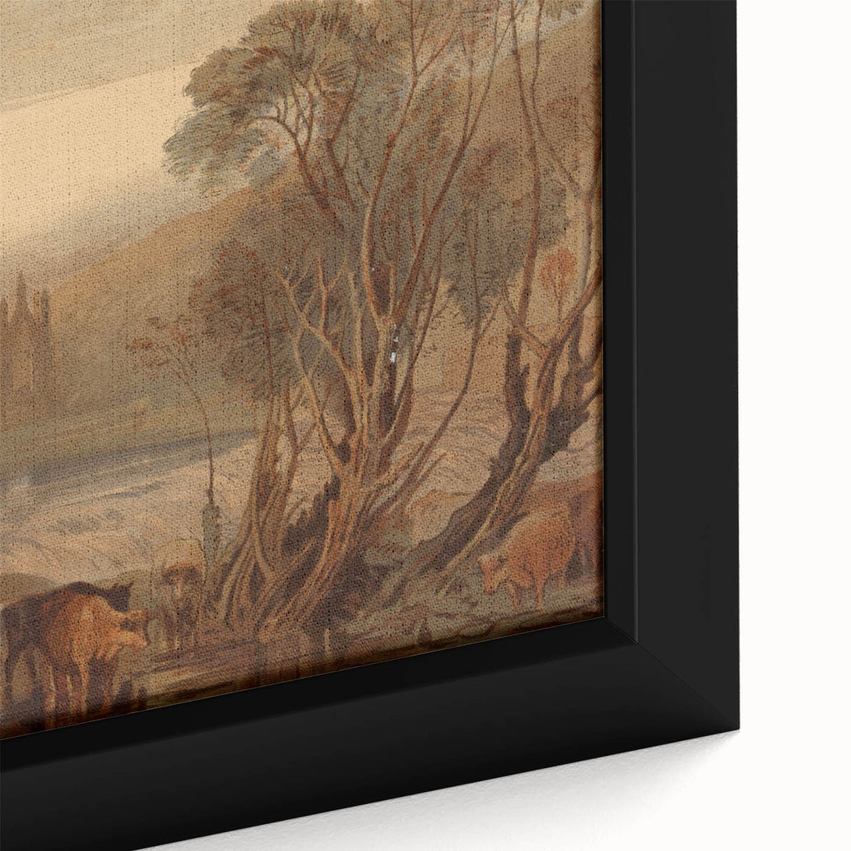 Romantic Art Prints: Kirkstall Abbey on the River Aire - Historical Wall Art