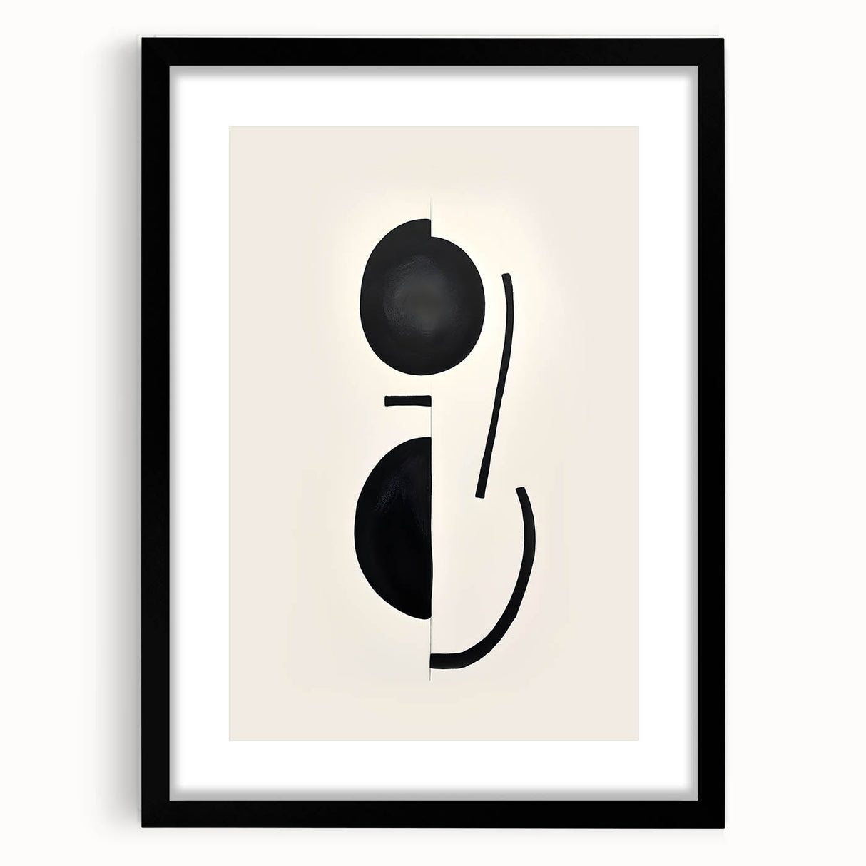 Acrylic Dining Room Artwork – Abstract Black & White Wall Decor