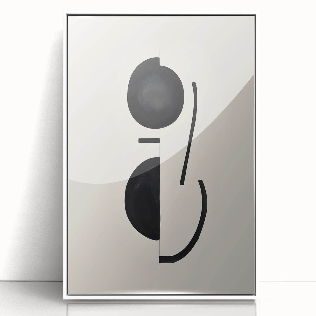 Acrylic Dining Room Artwork – Abstract Black & White Wall Decor
