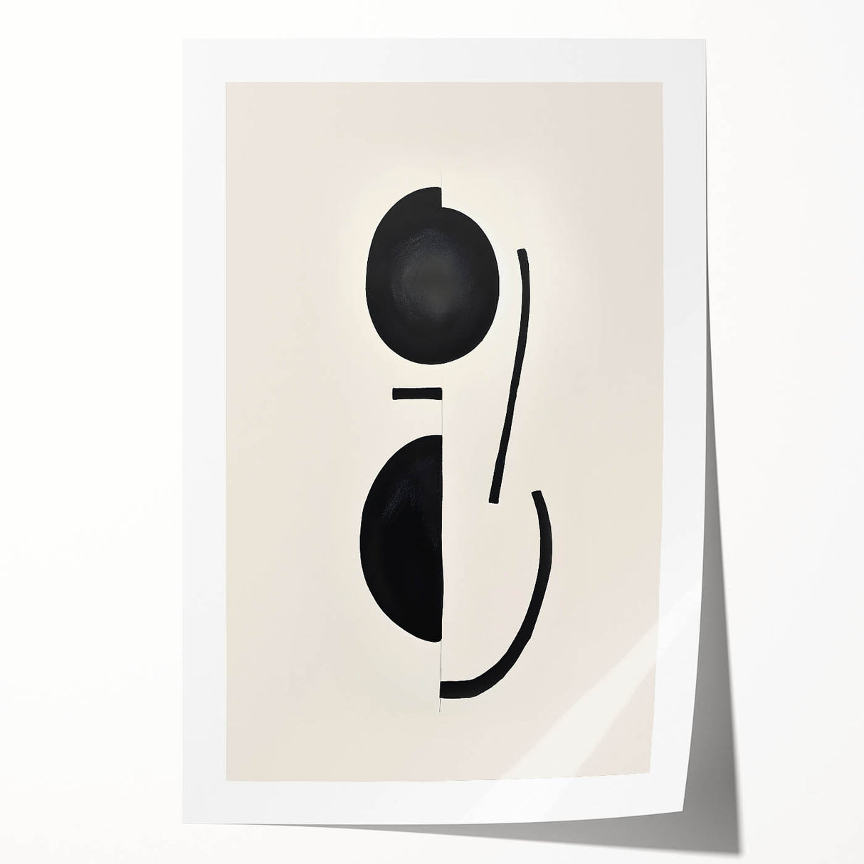 Acrylic Dining Room Artwork – Abstract Black & White Wall Decor