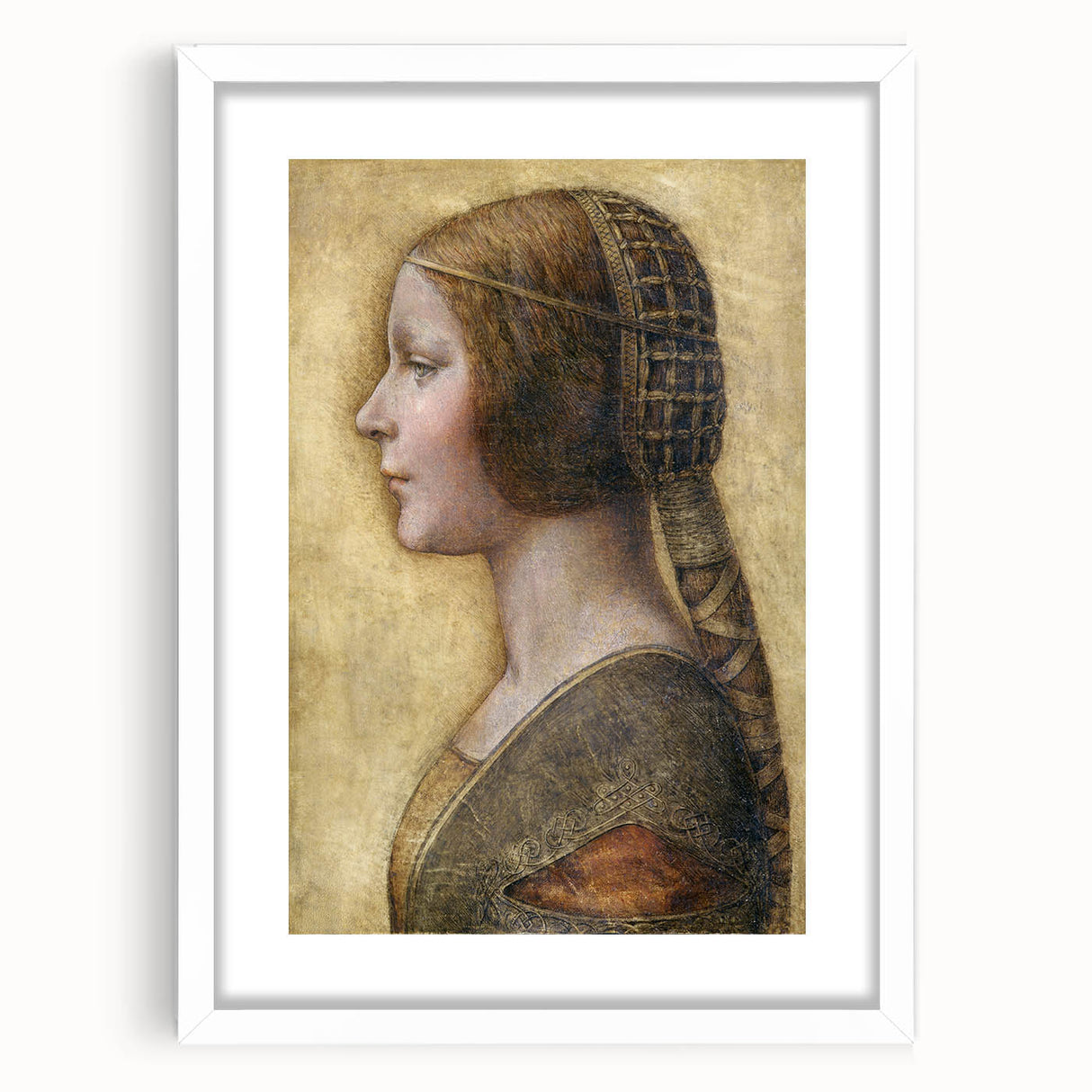 Profile of a Young Fiancée by Leonardo da Vinci - Renaissance Wall Art