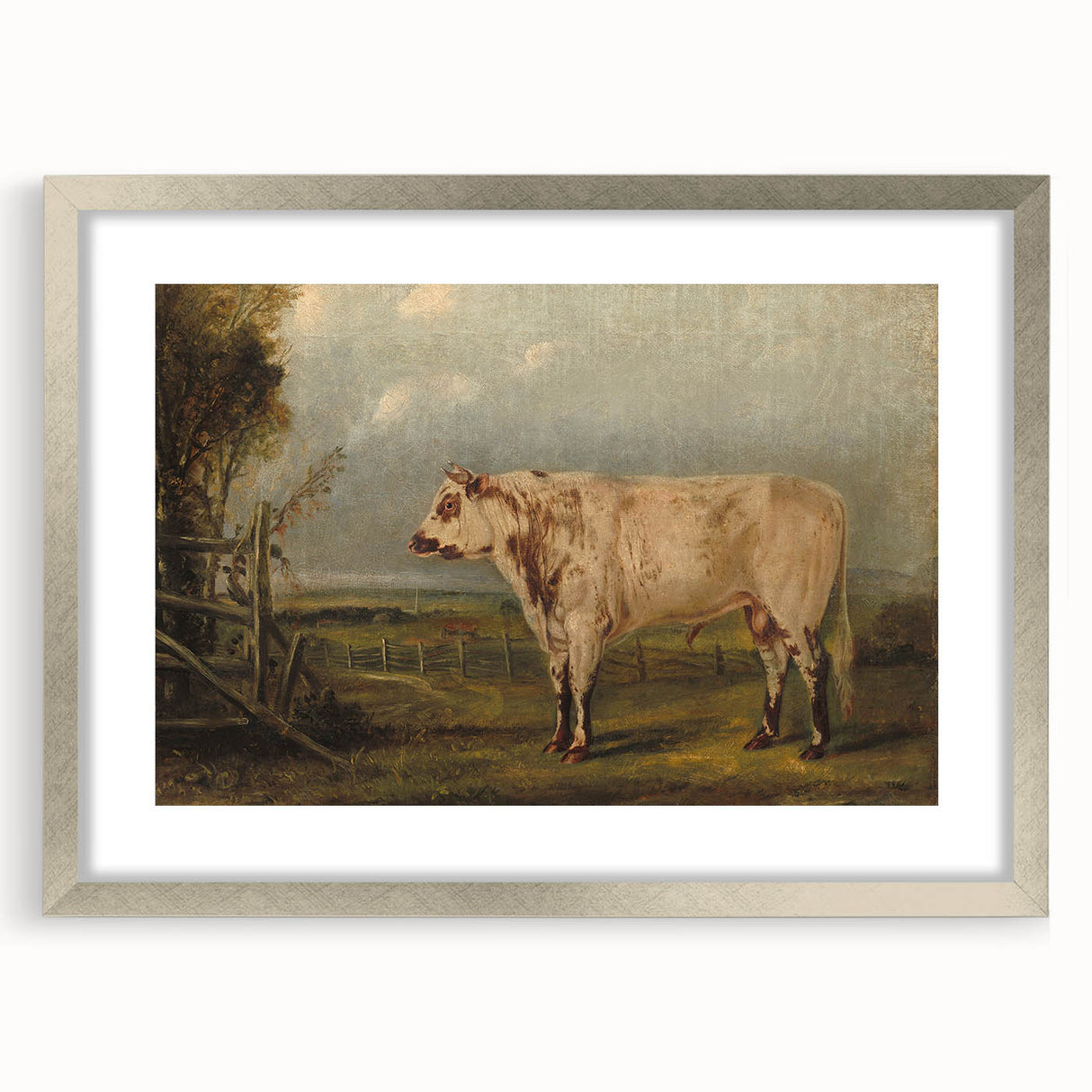 Classic Romantic Paintings: A Young Bull - Historic Pastoral Wall Art