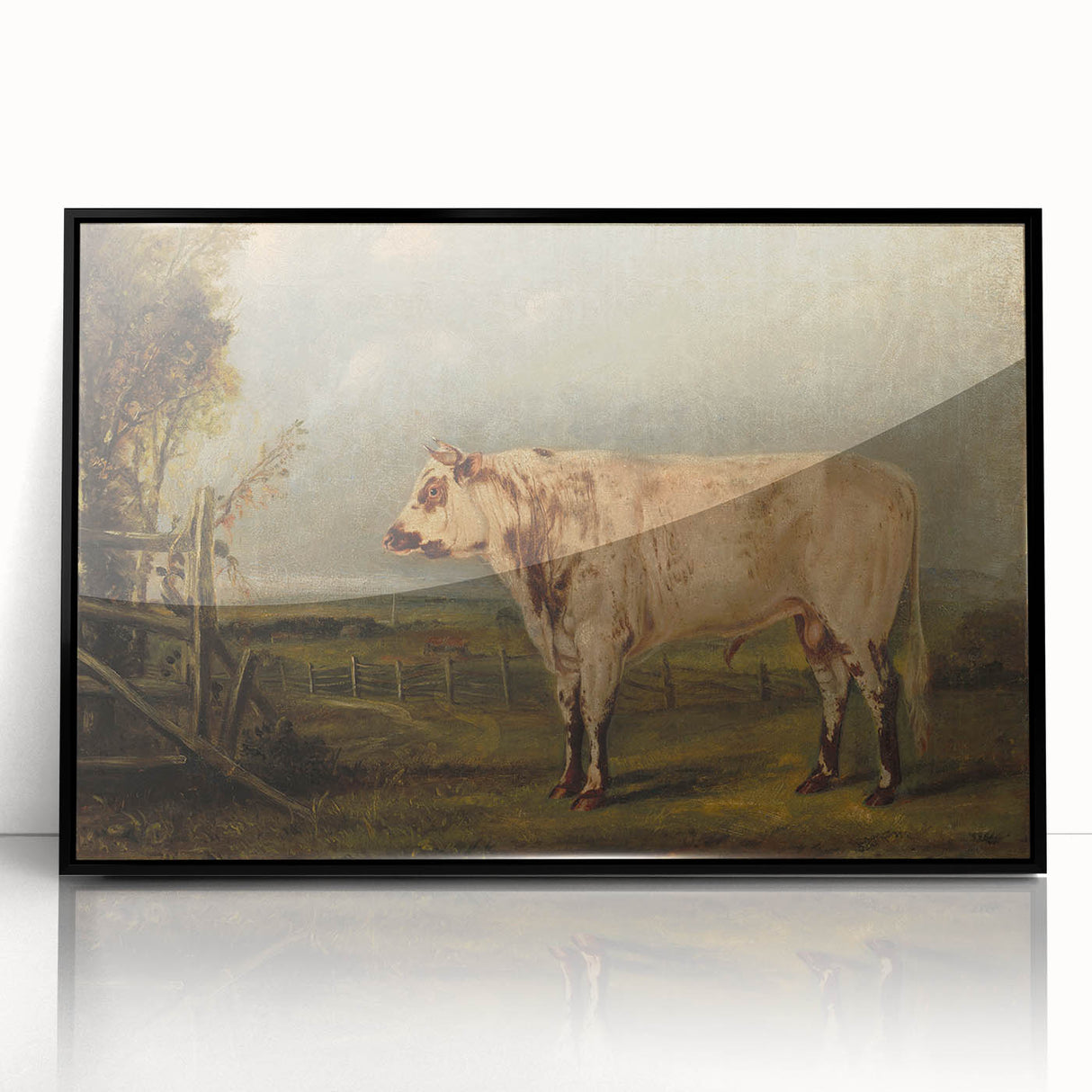Classic Romantic Paintings: A Young Bull - Historic Pastoral Wall Art