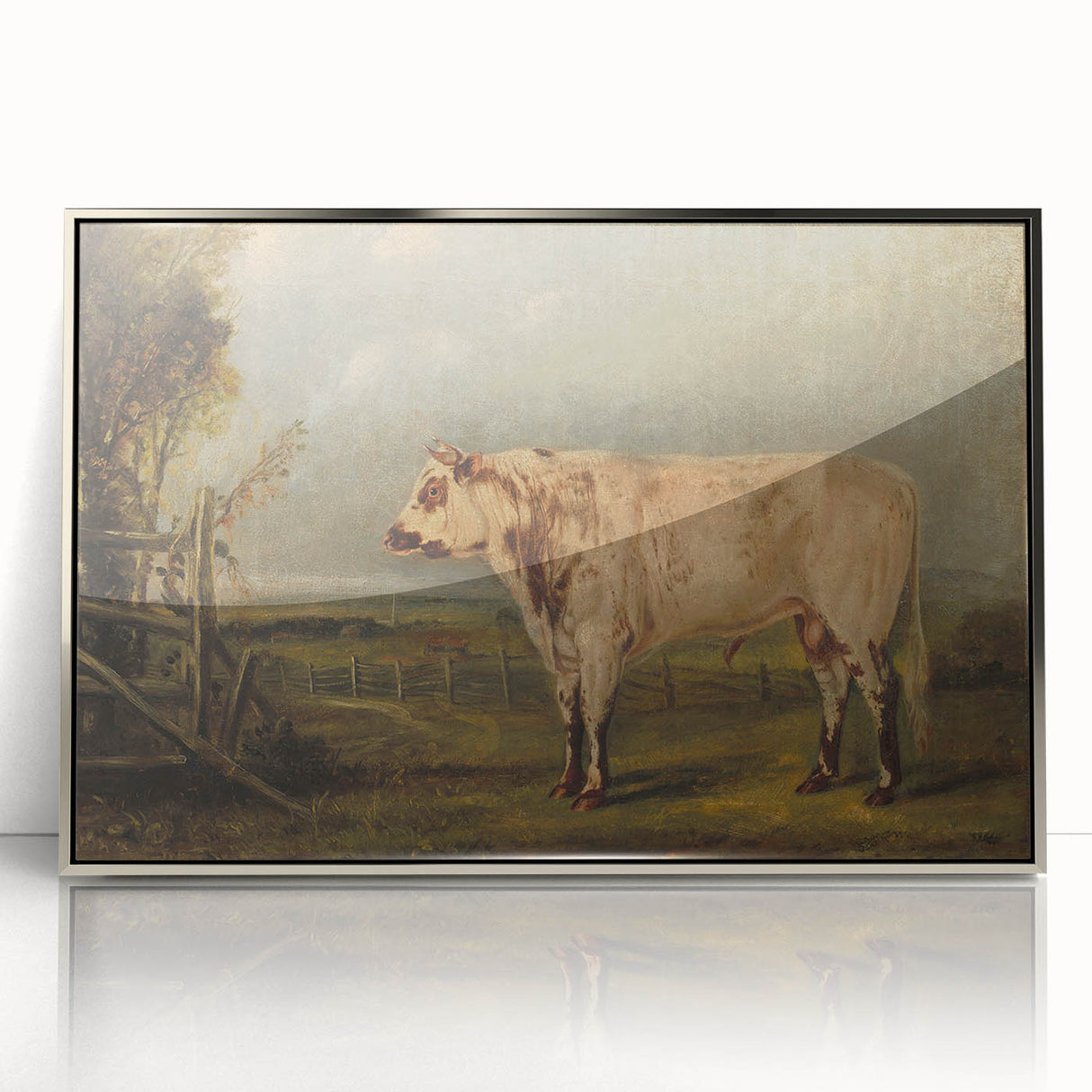 Classic Romantic Paintings: A Young Bull - Historic Pastoral Wall Art