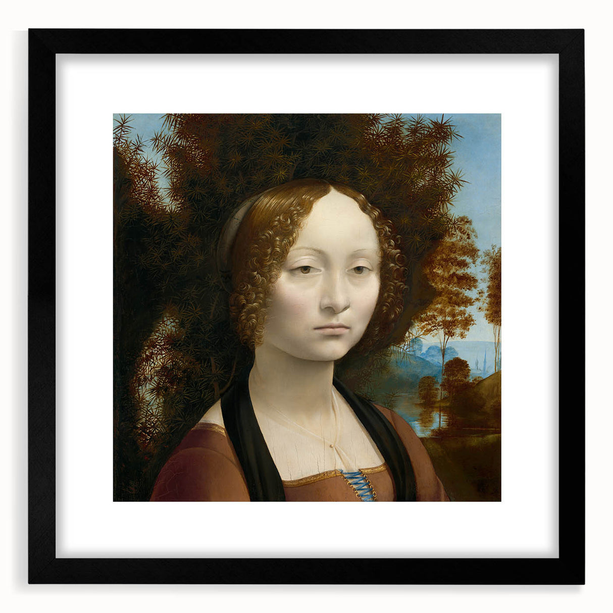 Ginevra de’ Benci by Leonardo da Vinci - Renaissance Art Print
