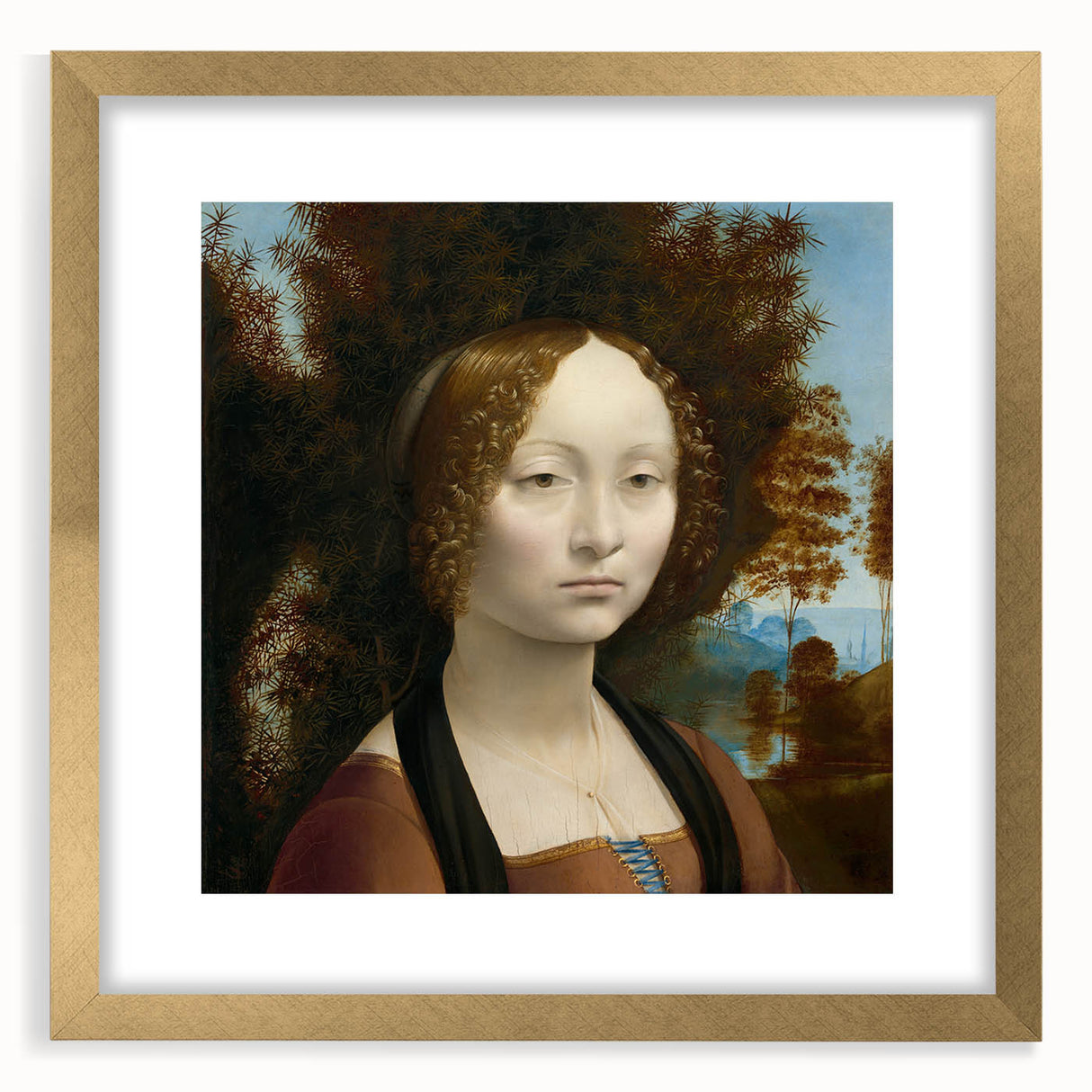 Ginevra de’ Benci by Leonardo da Vinci - Renaissance Art Print
