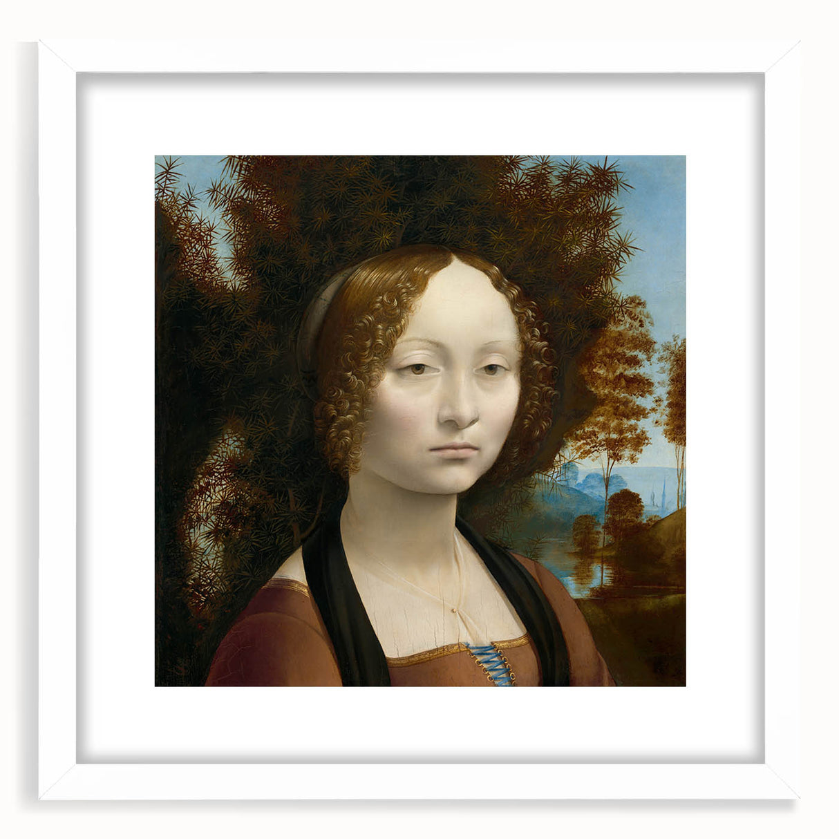 Ginevra de’ Benci by Leonardo da Vinci - Renaissance Art Print