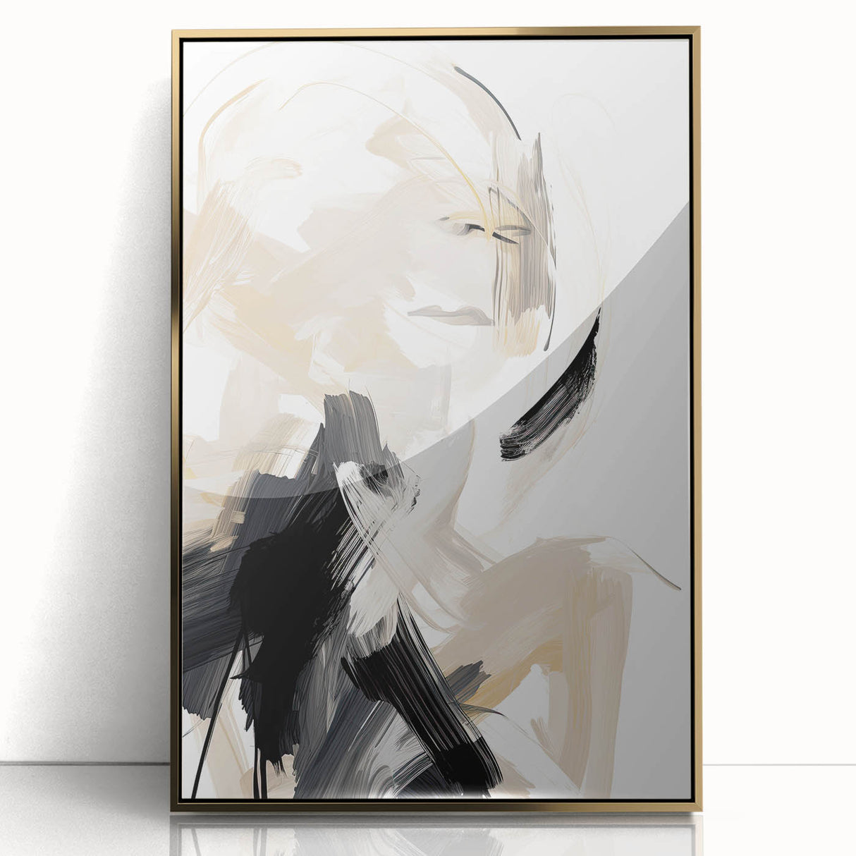 Contemporary Dining Art Pieces – Abstract Brushstroke Wall Art