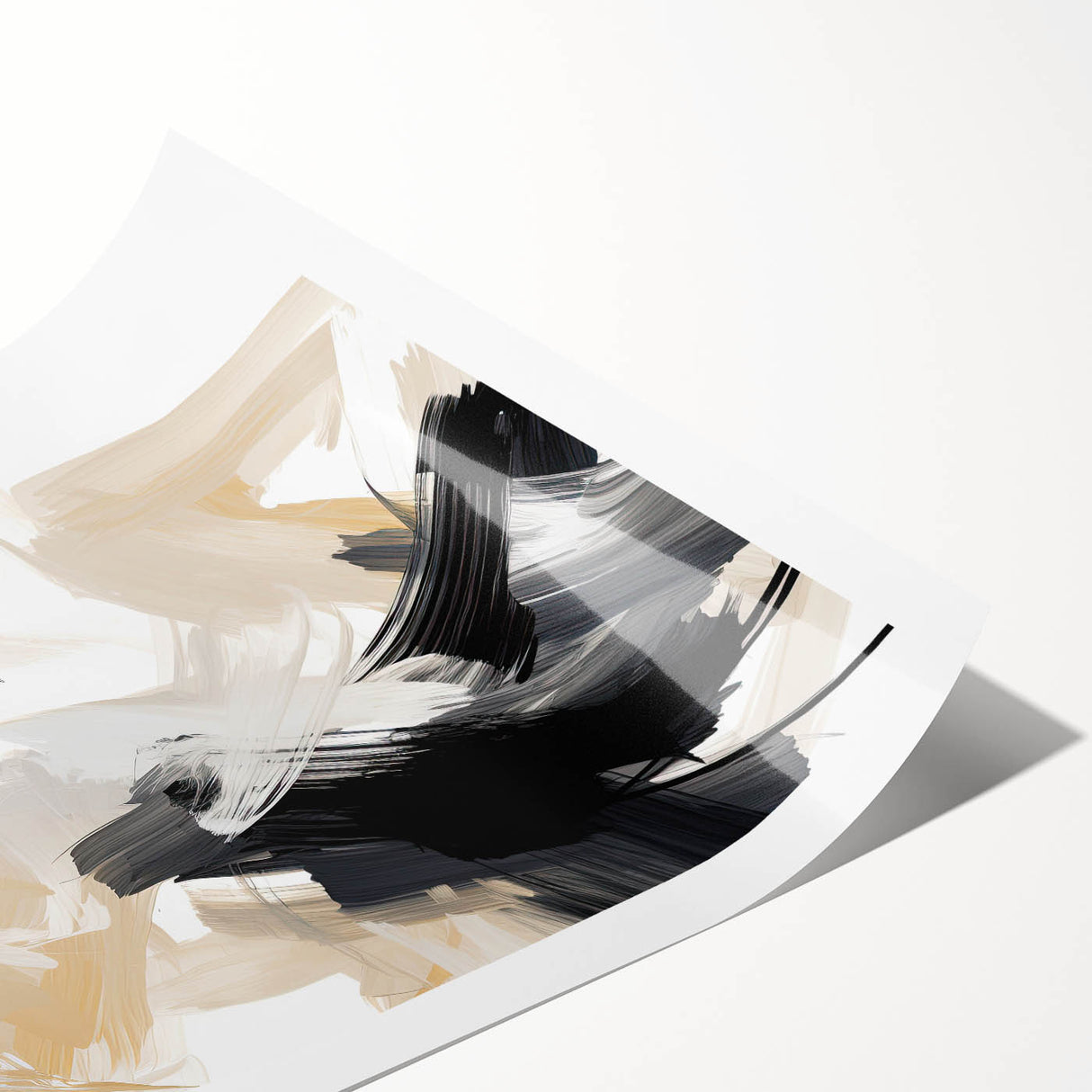 Contemporary Dining Art Pieces – Abstract Brushstroke Wall Art