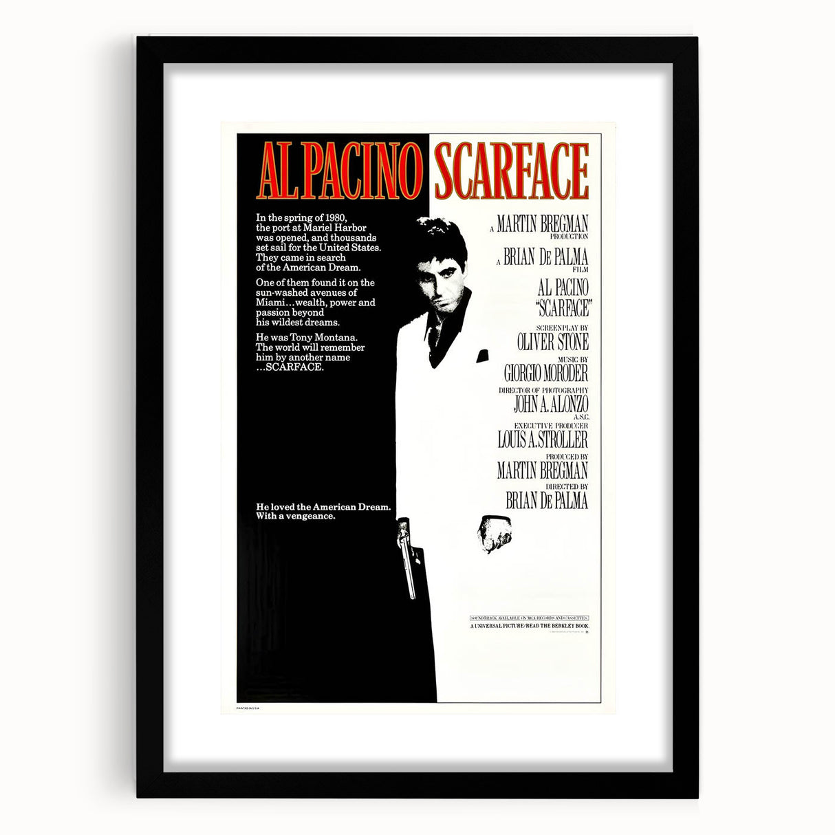 Retro Wall Art - Scarface Movie Poster - 80s Vintage Art Prints