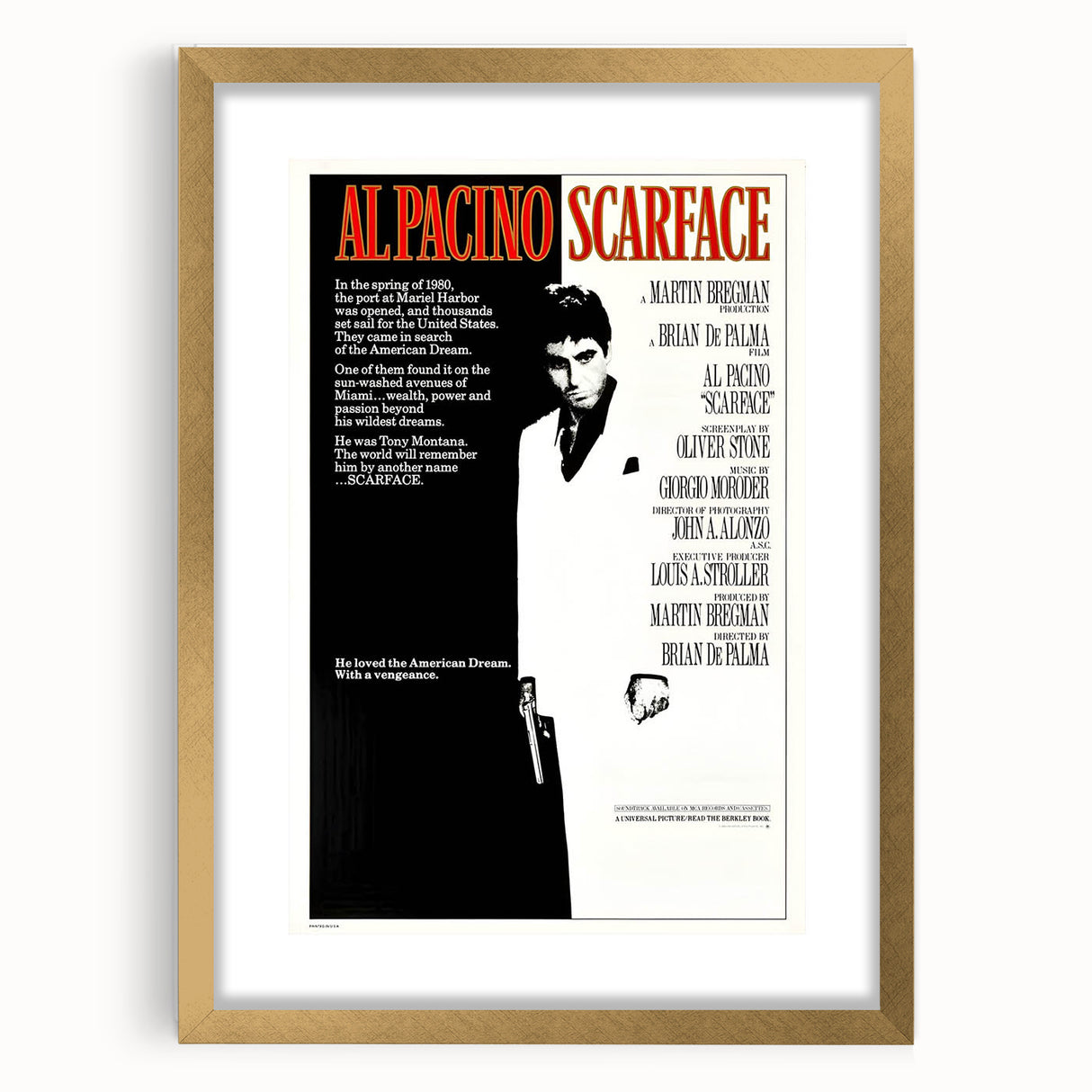 Retro Wall Art - Scarface Movie Poster - 80s Vintage Art Prints