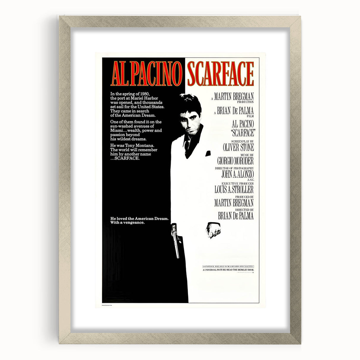 Retro Wall Art - Scarface Movie Poster - 80s Vintage Art Prints