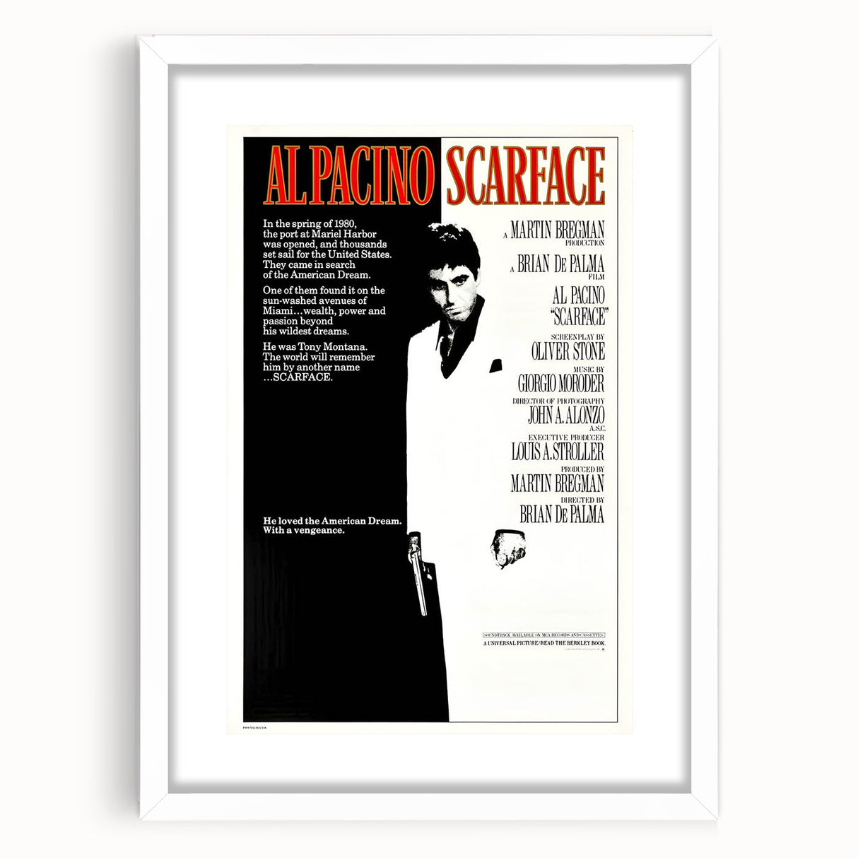 Retro Wall Art - Scarface Movie Poster - 80s Vintage Art Prints