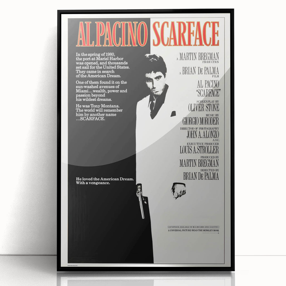 Retro Wall Art - Scarface Movie Poster - 80s Vintage Art Prints