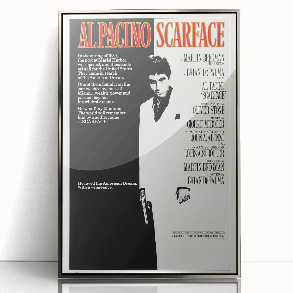 Retro Wall Art - Scarface Movie Poster - 80s Vintage Art Prints