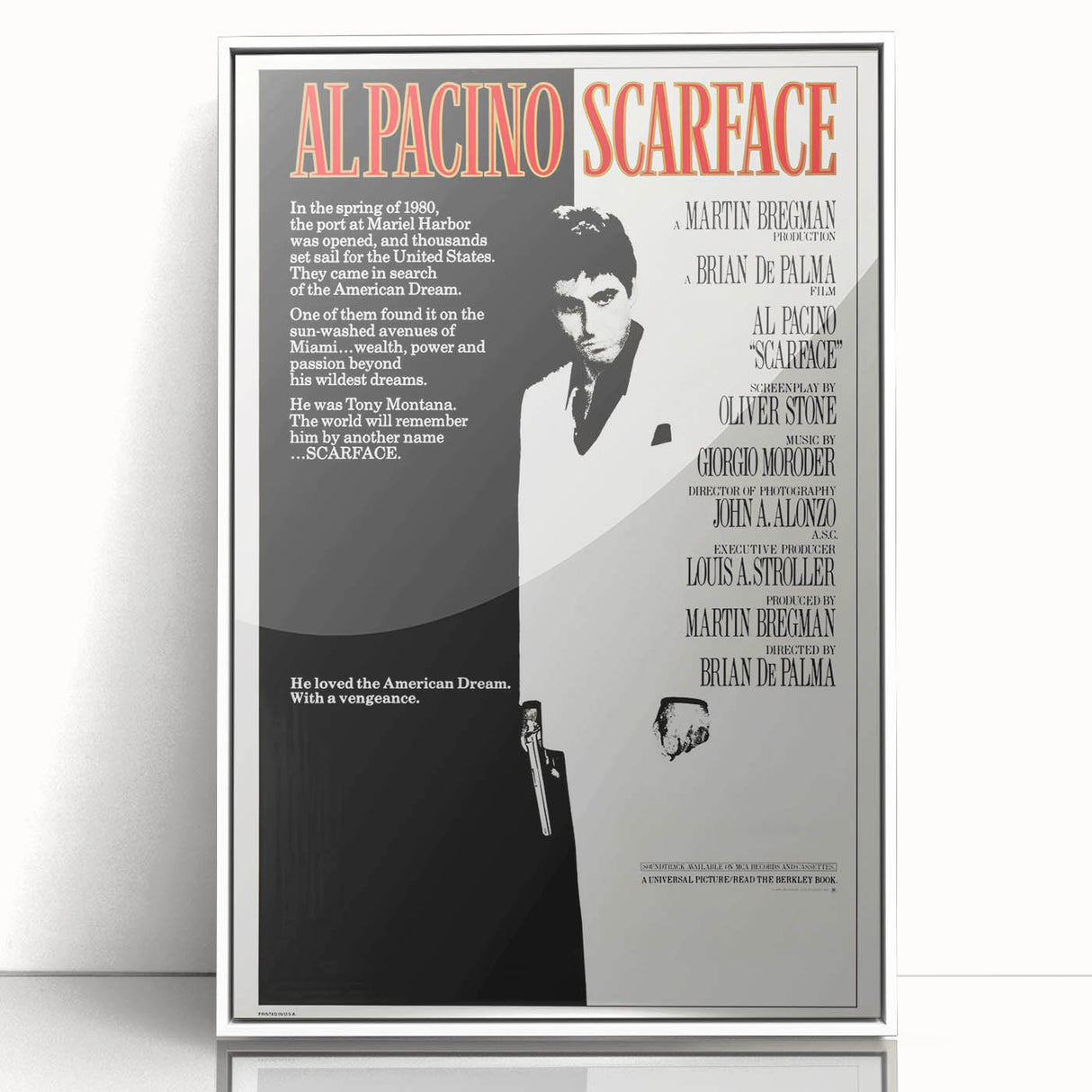 Retro Wall Art - Scarface Movie Poster - 80s Vintage Art Prints