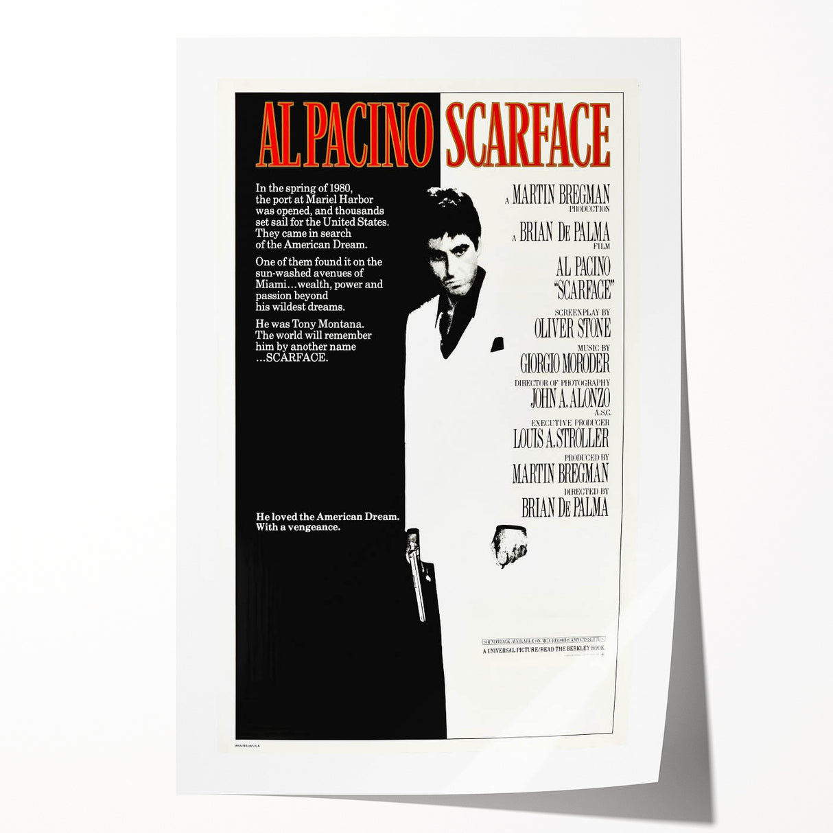 Retro Wall Art - Scarface Movie Poster - 80s Vintage Art Prints