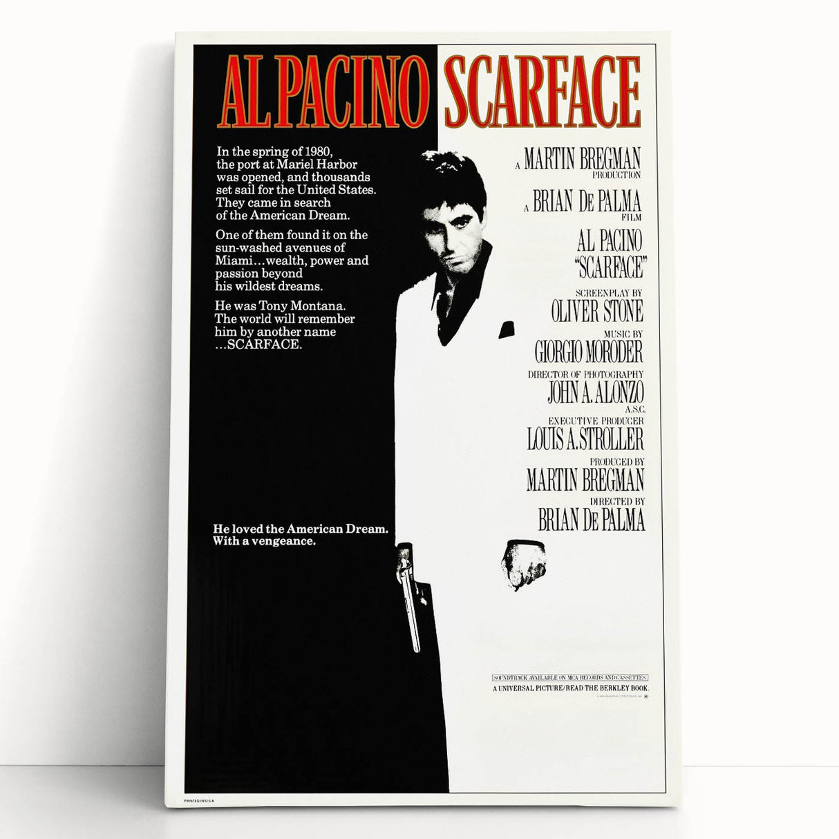 Retro Wall Art - Scarface Movie Poster - 80s Vintage Art Prints