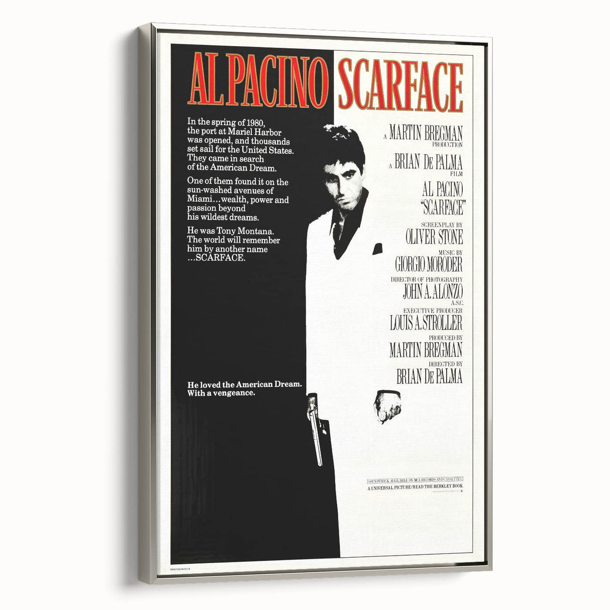 Retro Wall Art - Scarface Movie Poster - 80s Vintage Art Prints