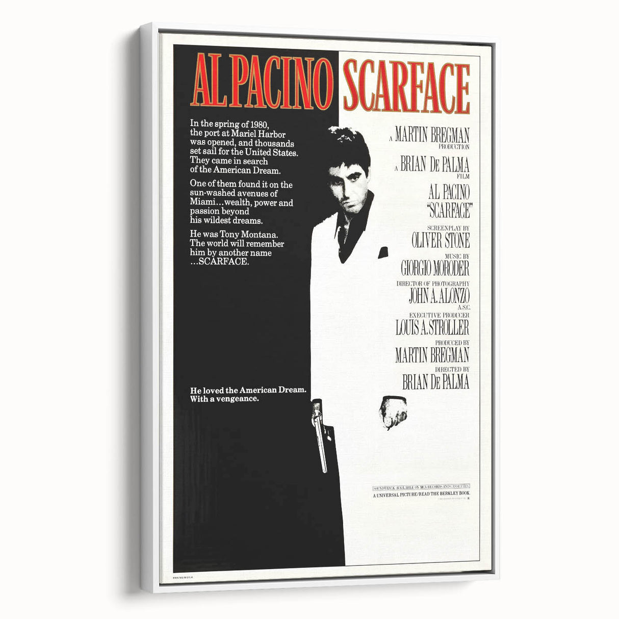 Retro Wall Art - Scarface Movie Poster - 80s Vintage Art Prints