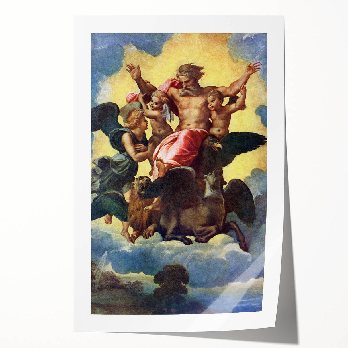 Raphael’s Ezekiel’s Vision (1518) - Renaissance Masterpiece Wall Art