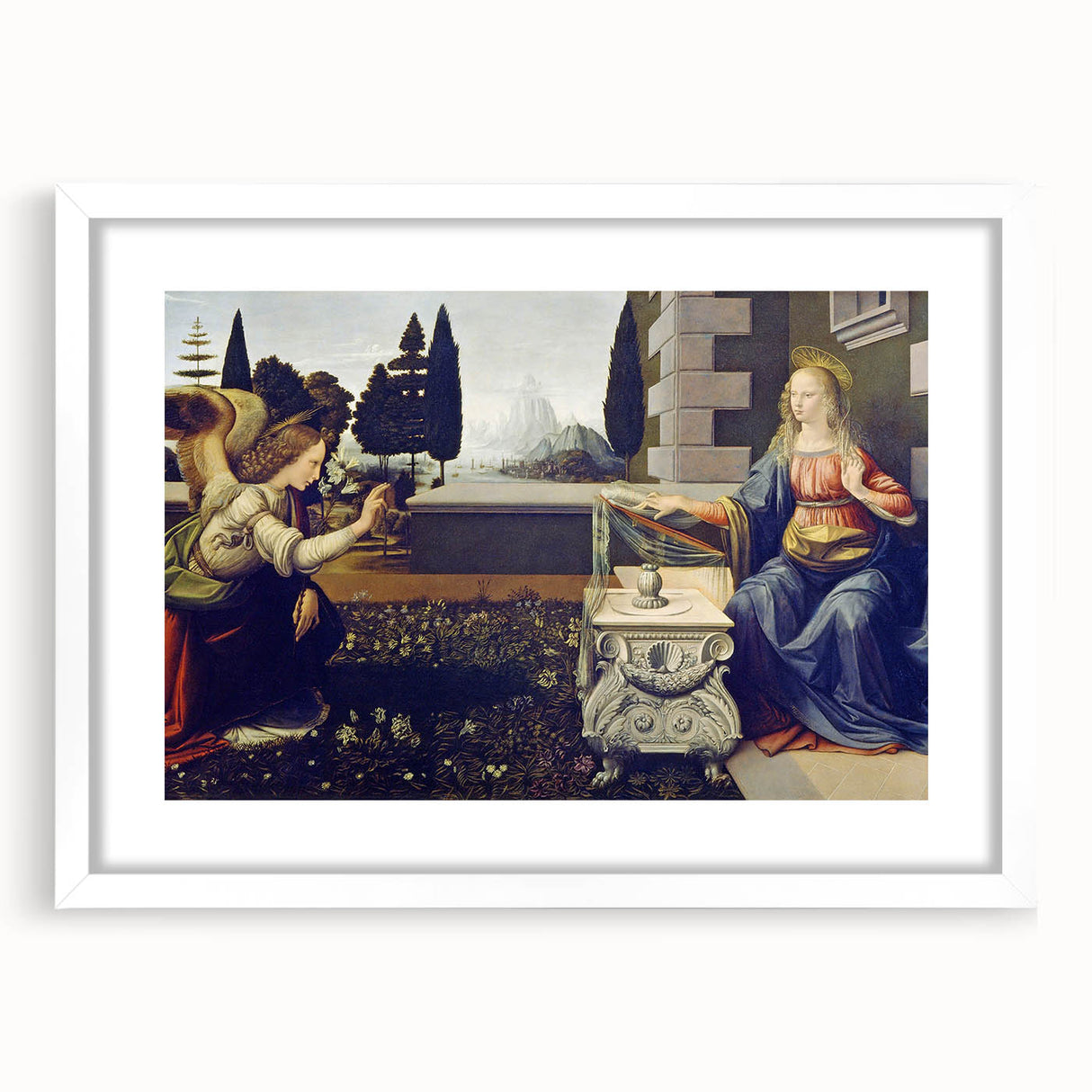 The Annunciation by Leonardo da Vinci - Renaissance Art Masterpiece