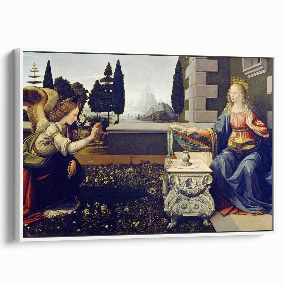 The Annunciation by Leonardo da Vinci - Renaissance Art Masterpiece