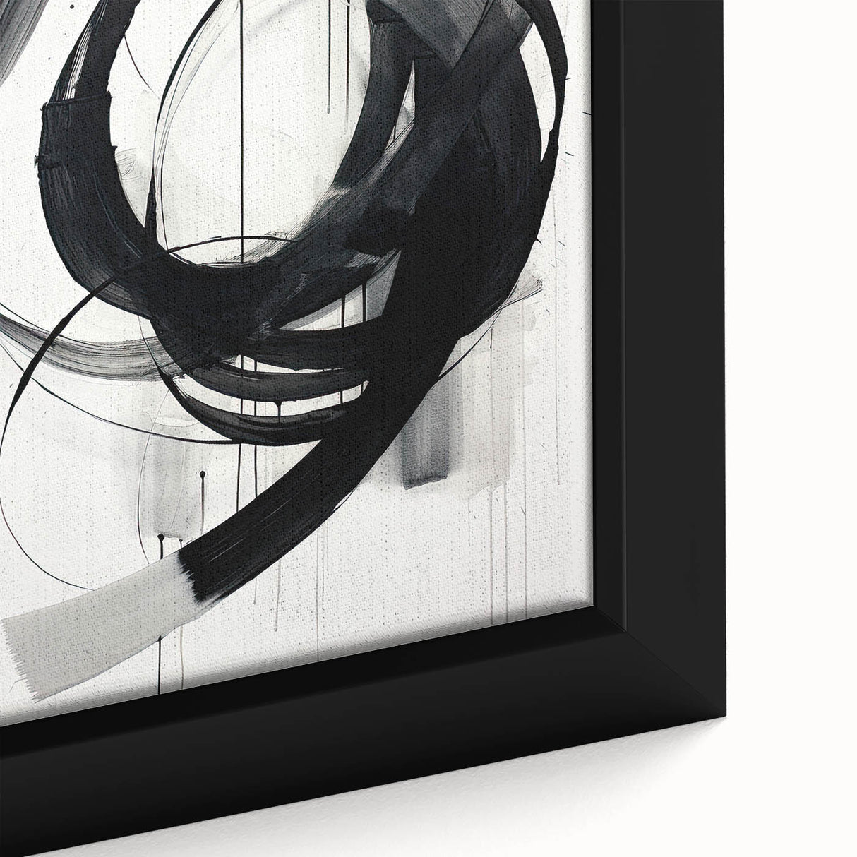 Custom Dining Room Wall Decor – Abstract Monochrome Swirl Art