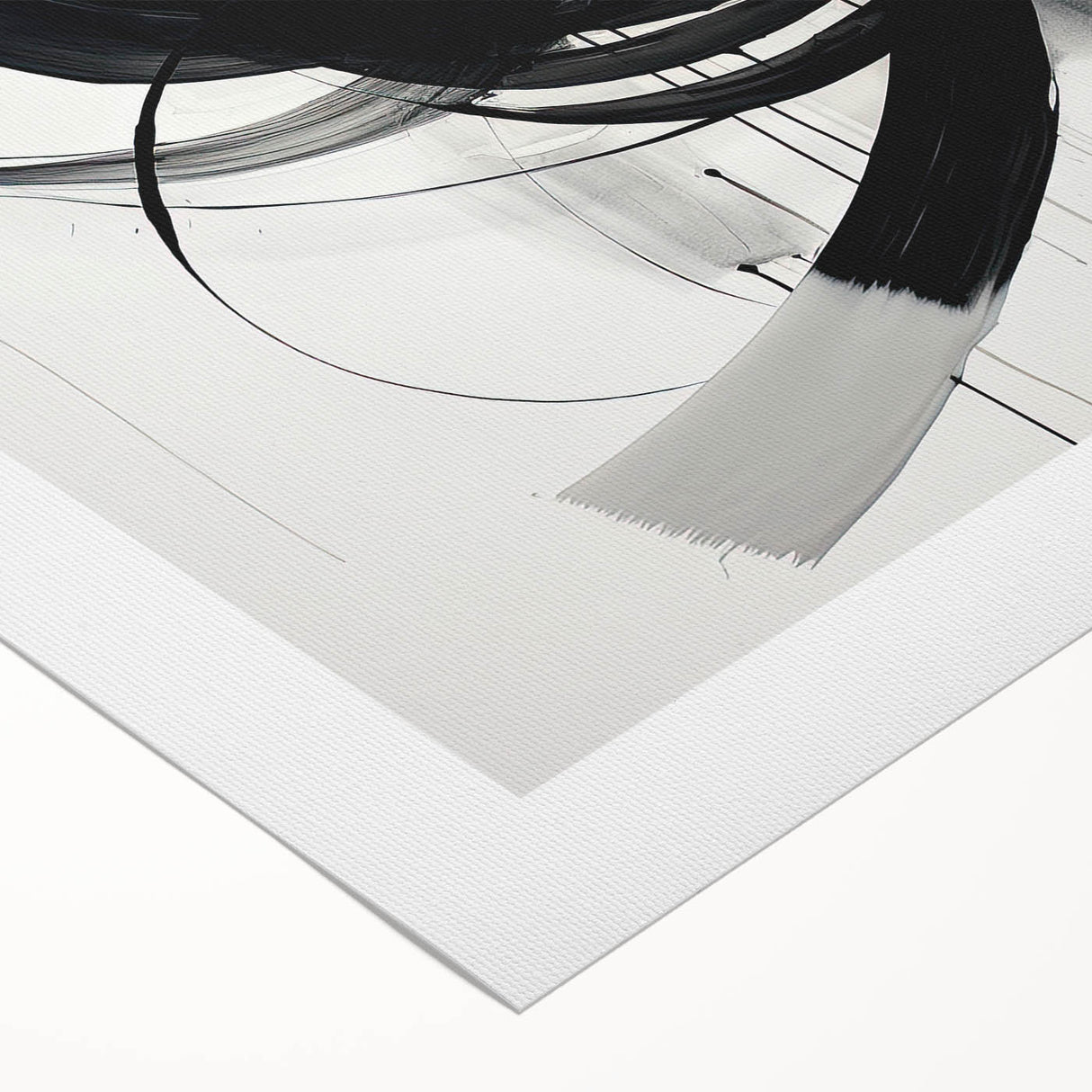 Custom Dining Room Wall Decor – Abstract Monochrome Swirl Art