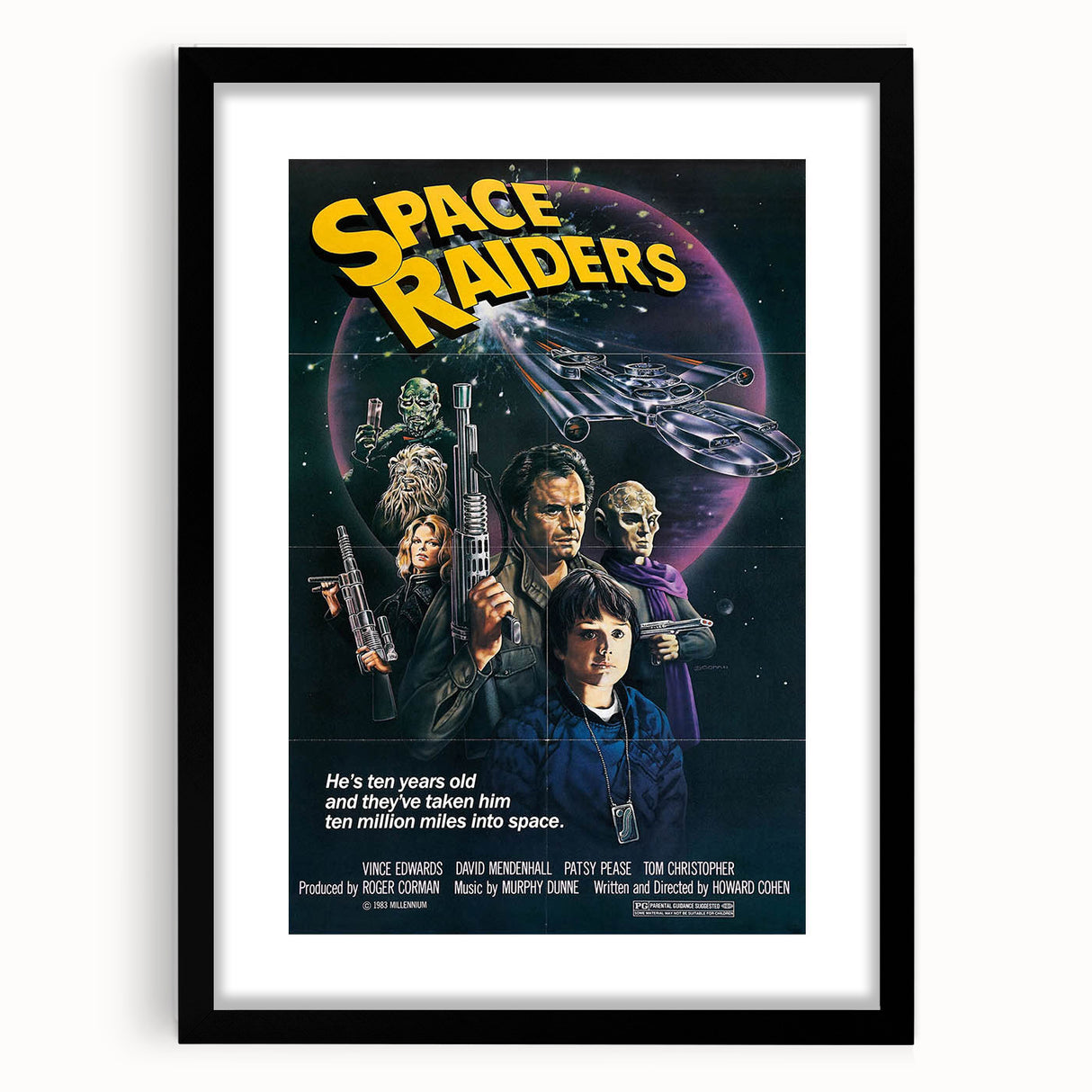 Retro Wall Art - Space Raiders Movie Poster - 80s Sci-Fi Vintage Prints