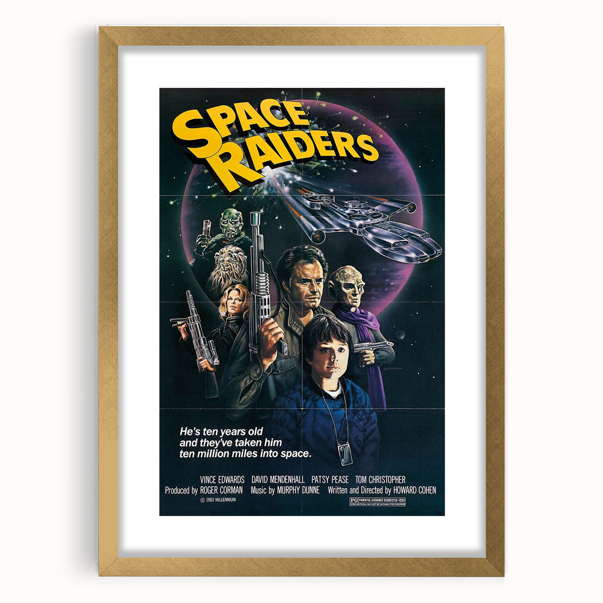 Retro Wall Art - Space Raiders Movie Poster - 80s Sci-Fi Vintage Prints