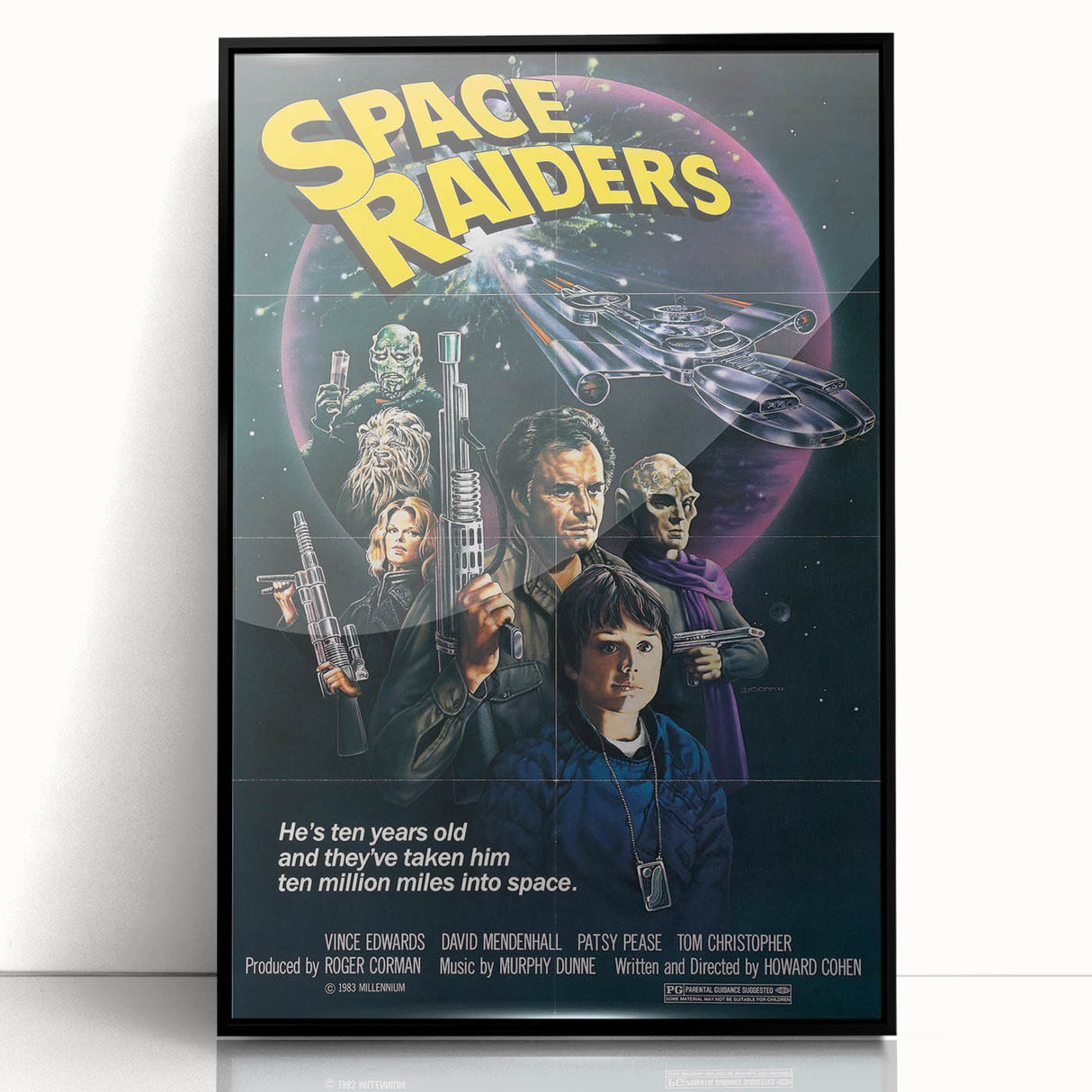 Retro Wall Art - Space Raiders Movie Poster - 80s Sci-Fi Vintage Prints