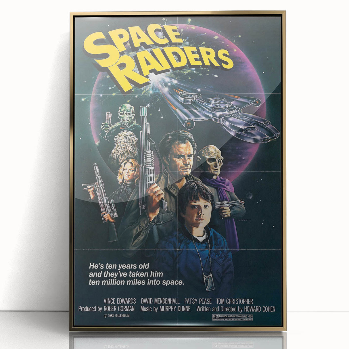 Retro Wall Art - Space Raiders Movie Poster - 80s Sci-Fi Vintage Prints