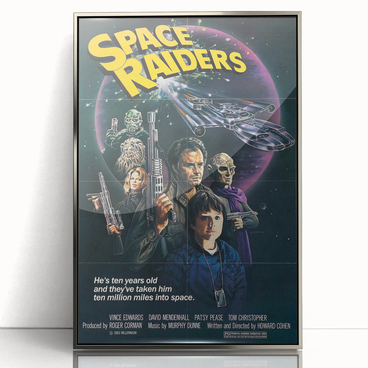 Retro Wall Art - Space Raiders Movie Poster - 80s Sci-Fi Vintage Prints