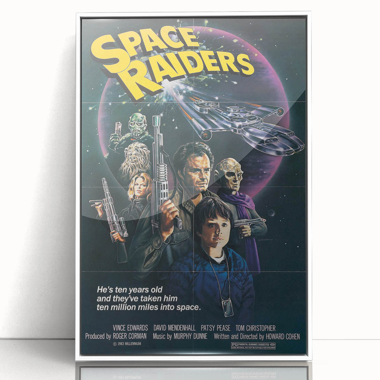 Retro Wall Art - Space Raiders Movie Poster - 80s Sci-Fi Vintage Prints