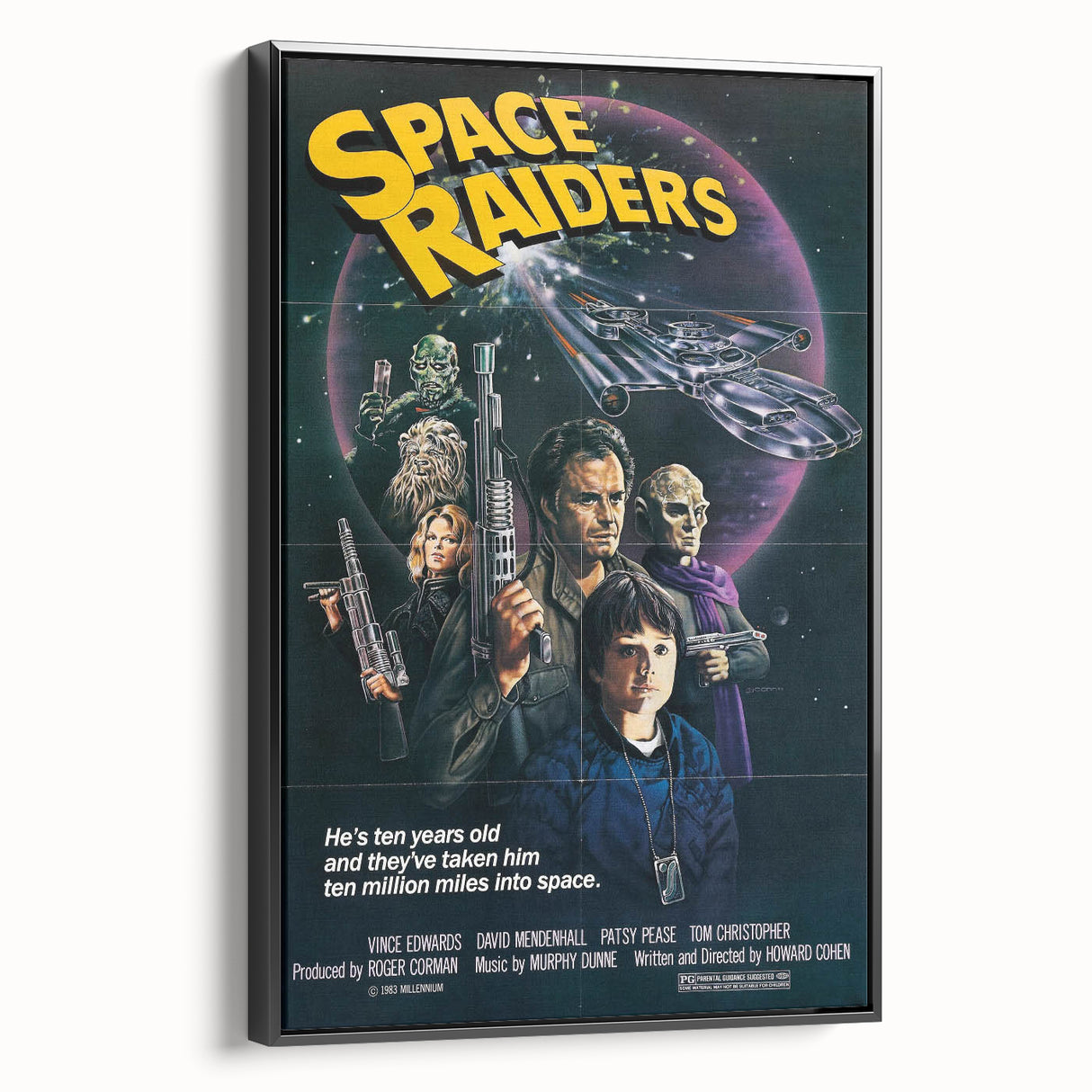 Retro Wall Art - Space Raiders Movie Poster - 80s Sci-Fi Vintage Prints