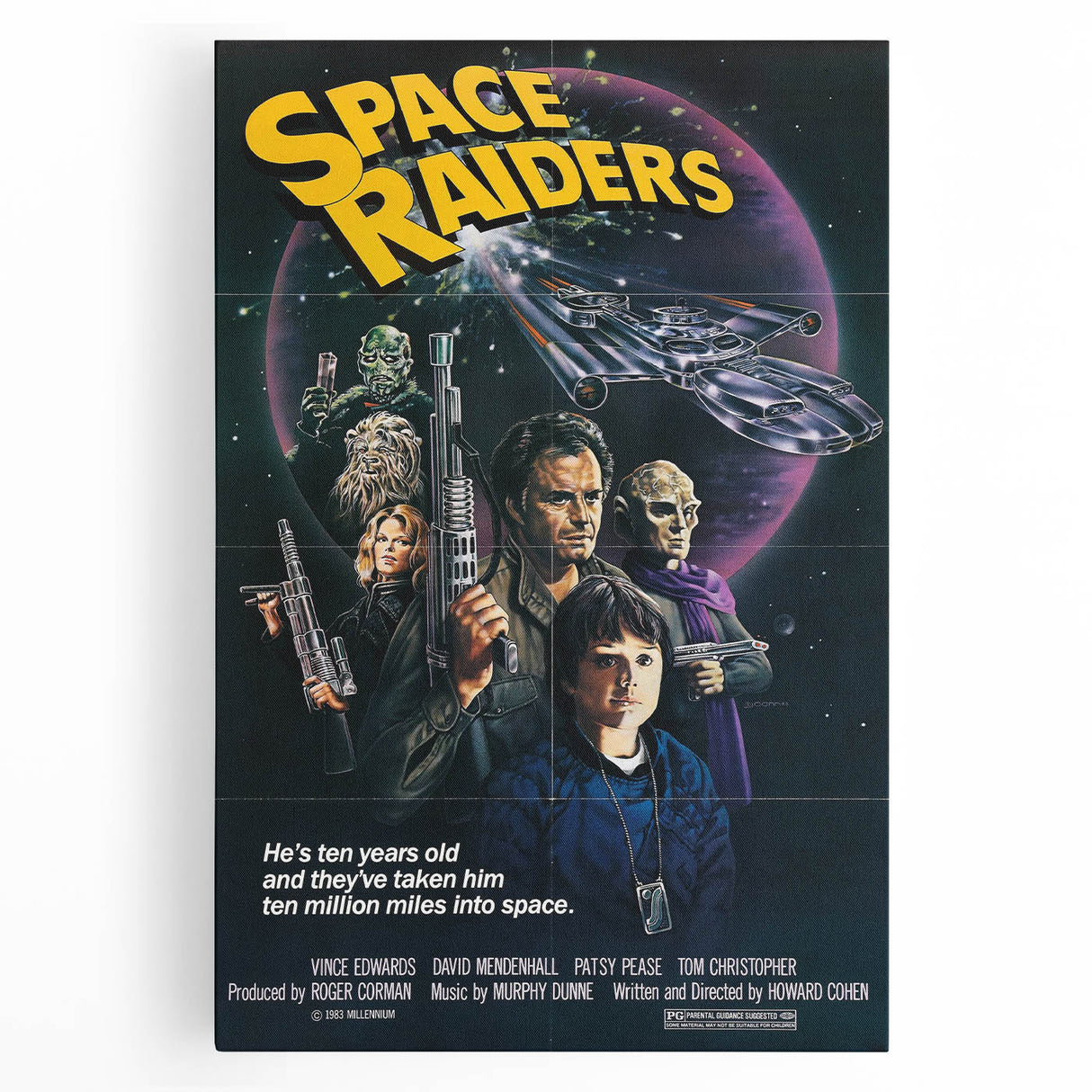 Retro Wall Art - Space Raiders Movie Poster - 80s Sci-Fi Vintage Prints