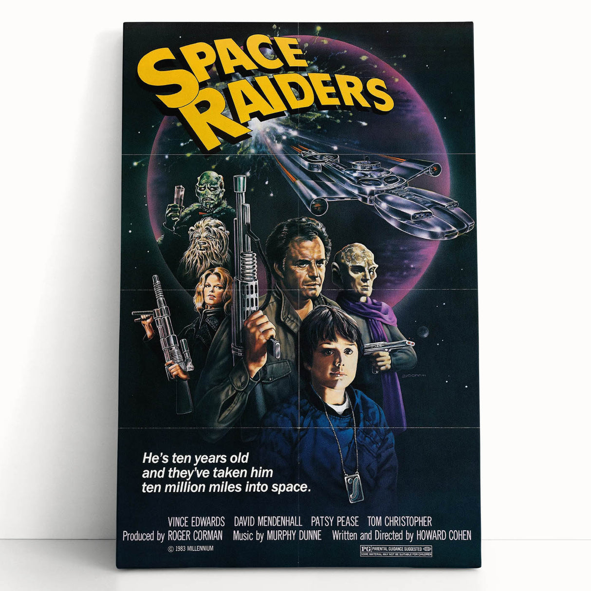 Retro Wall Art - Space Raiders Movie Poster - 80s Sci-Fi Vintage Prints