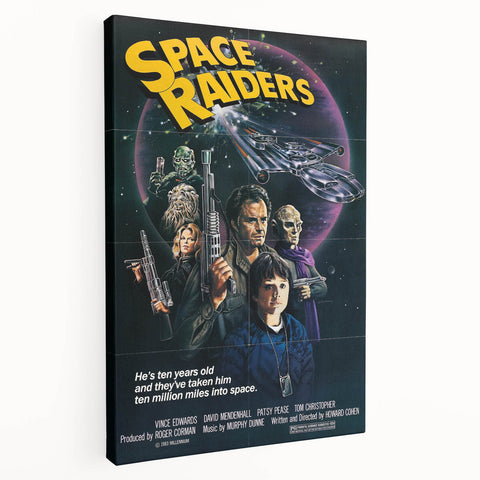Retro Wall Art - Space Raiders Movie Poster - 80s Sci-Fi Vintage Prints