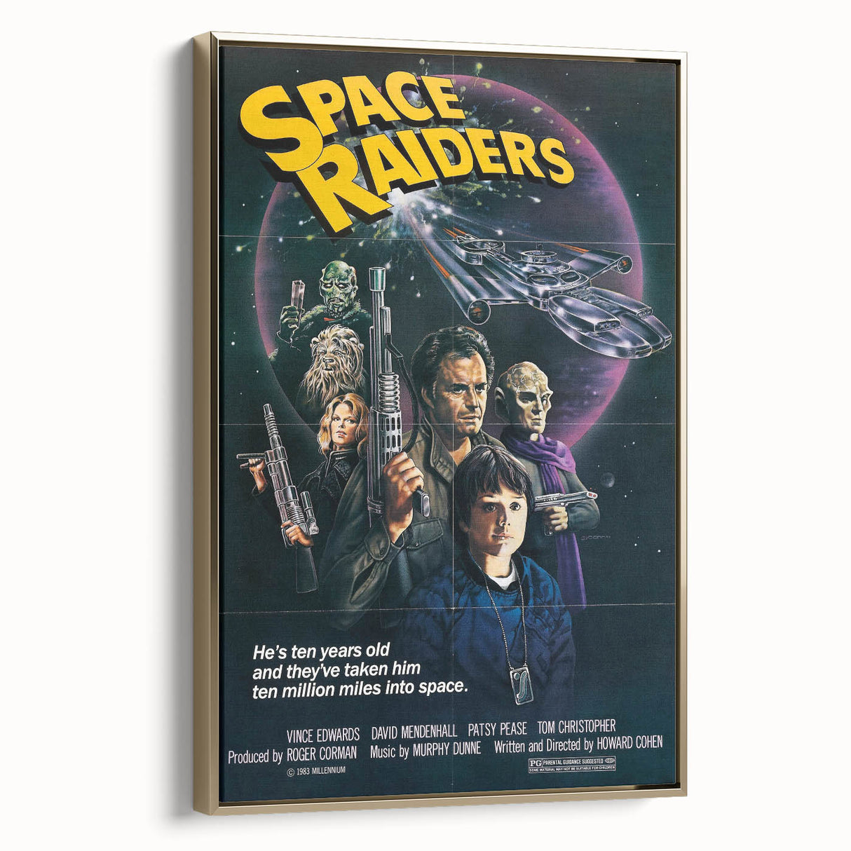 Retro Wall Art - Space Raiders Movie Poster - 80s Sci-Fi Vintage Prints