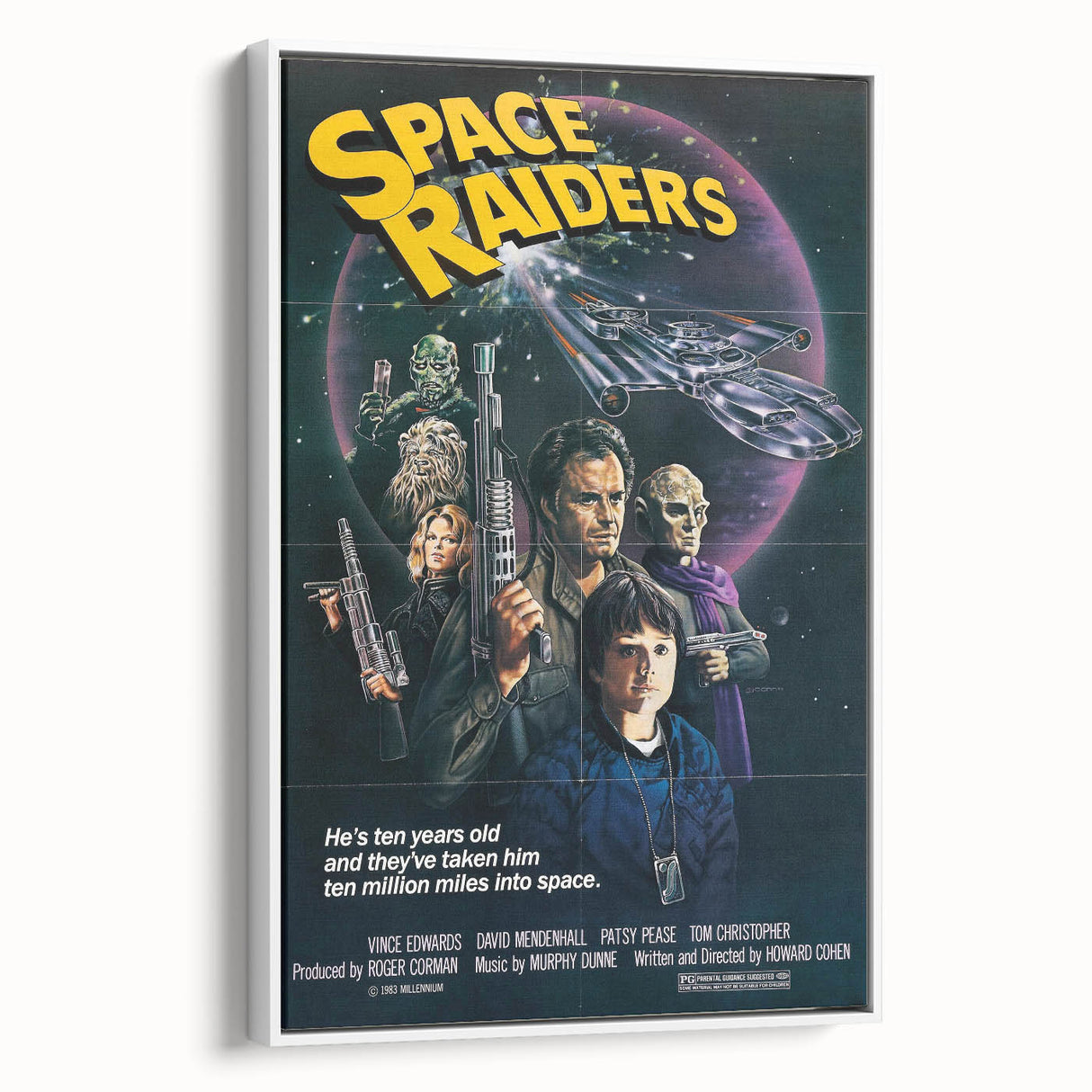 Retro Wall Art - Space Raiders Movie Poster - 80s Sci-Fi Vintage Prints