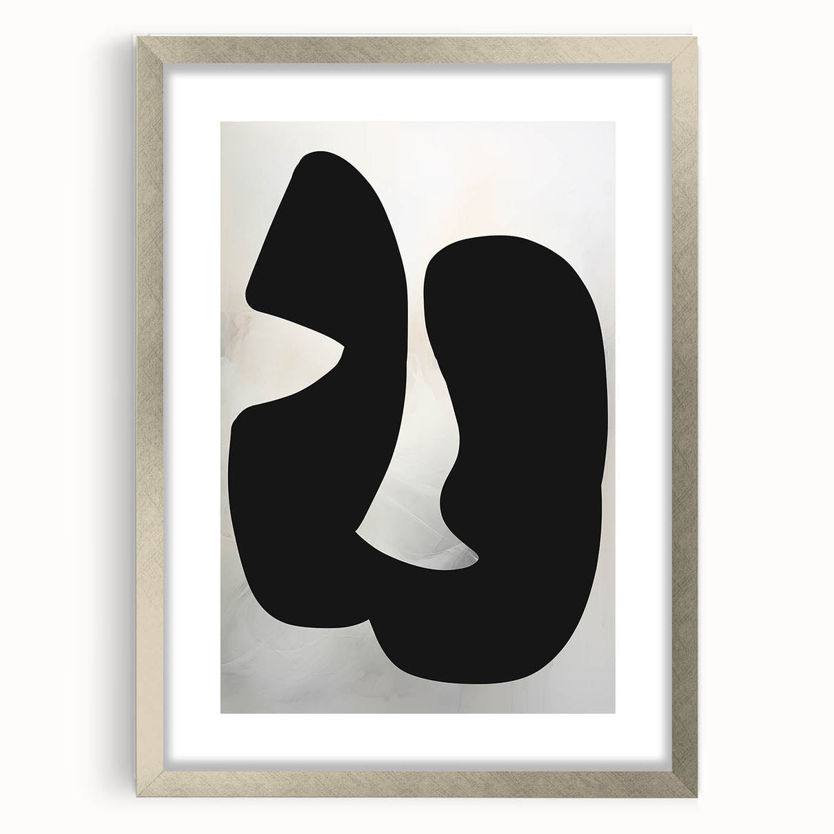 Modern Dining Room Wall Art - Black & White Abstract Canvas Décor