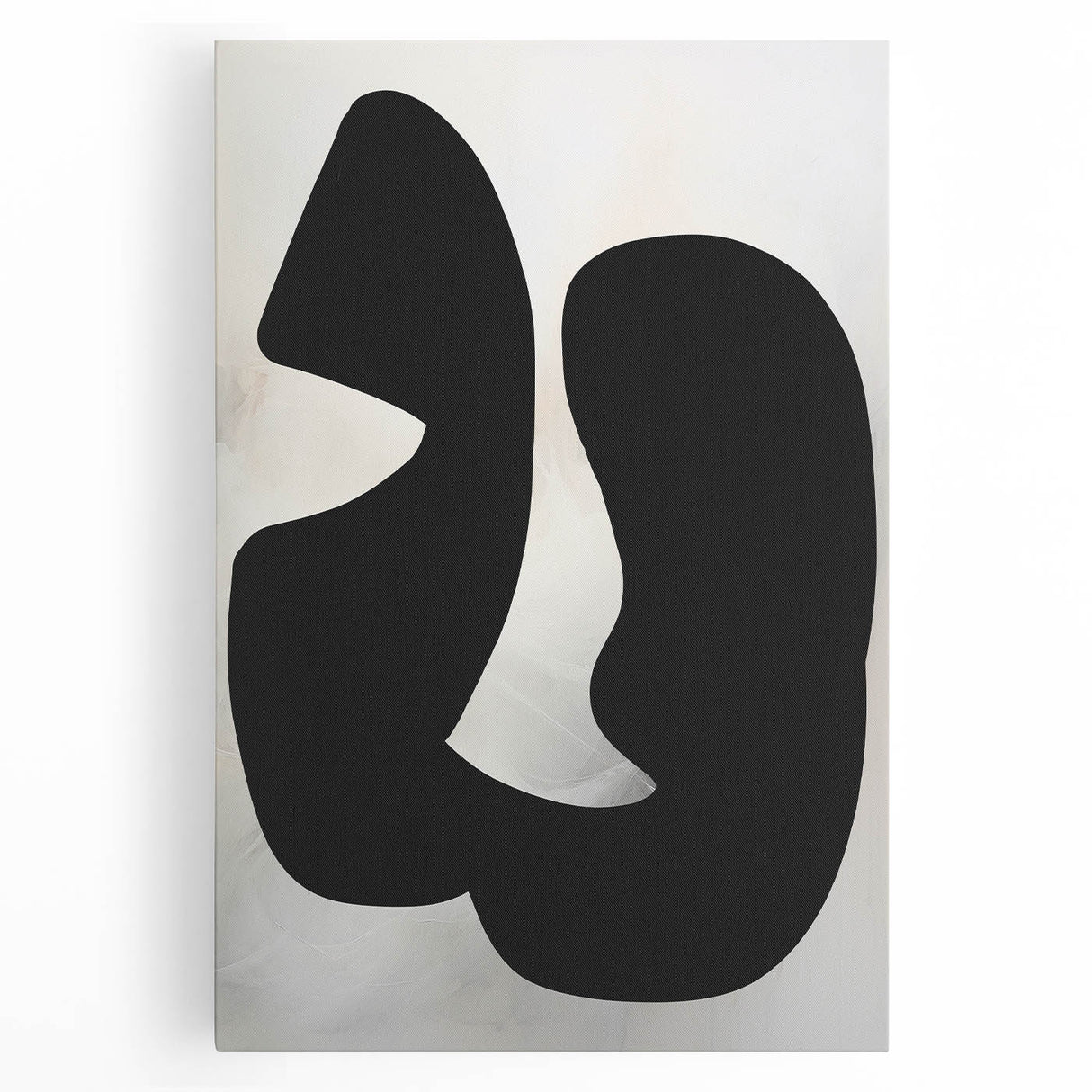 Modern Dining Room Wall Art - Black & White Abstract Canvas Décor