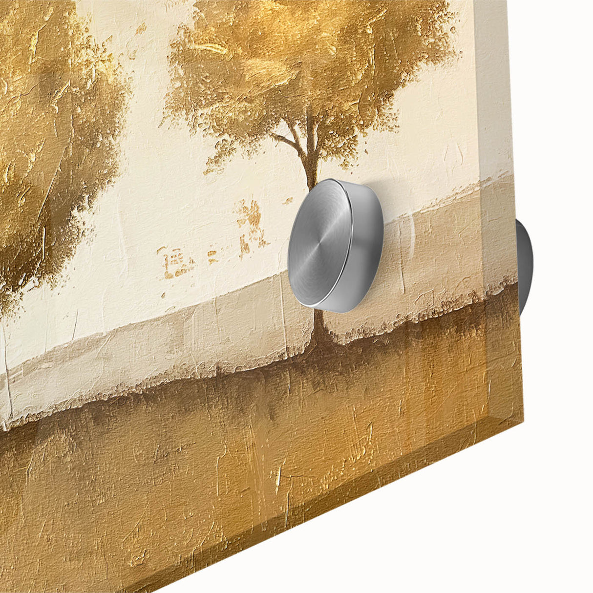 Abstract landscape wall art design showcasing vibrant colors and intricate textures on acrylic glass, perfect for modern home decor. Ideal for adding depth to any room.